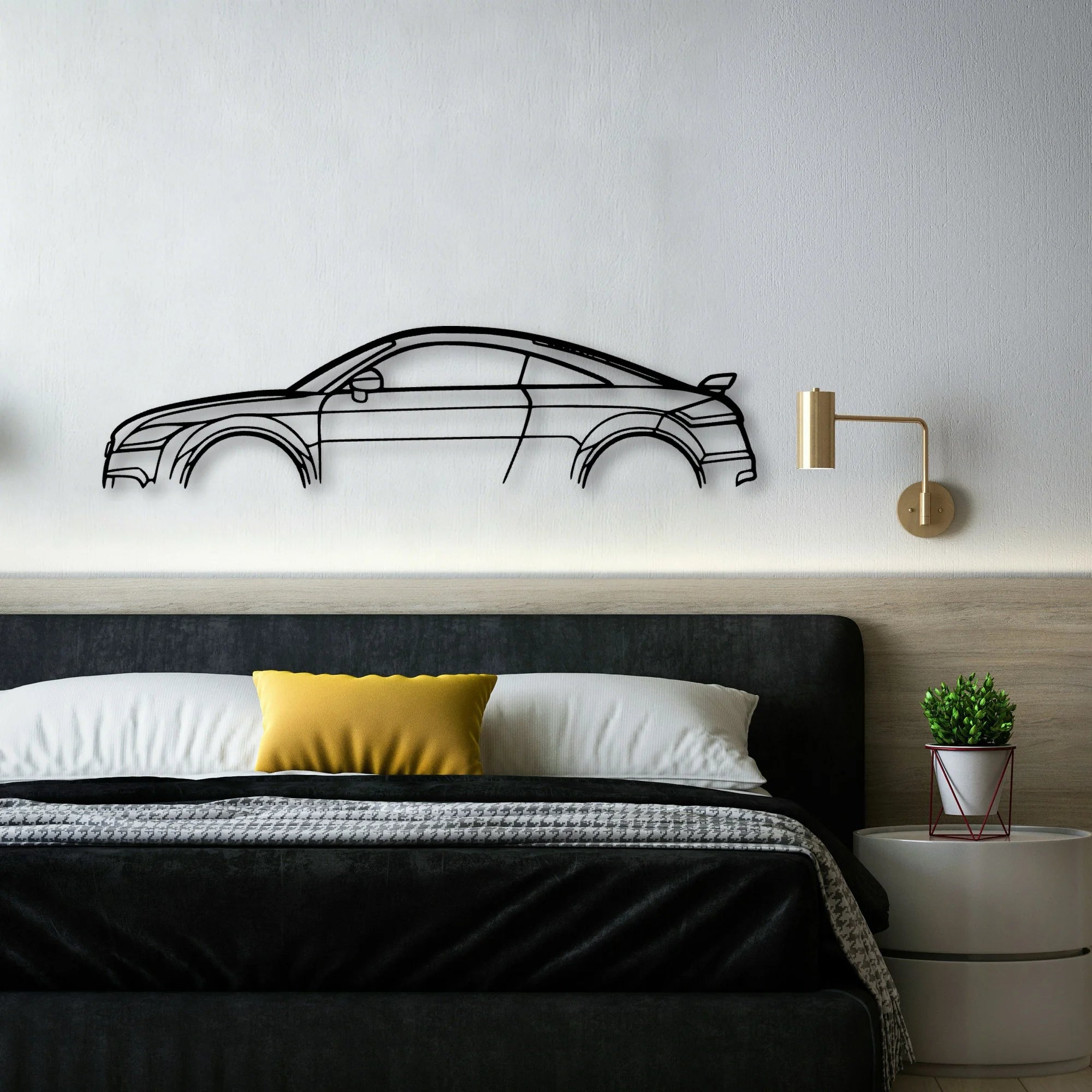 TT RS MK2 2009 Classic Silhouette Metal Wall Art - Automotive Garage Decor