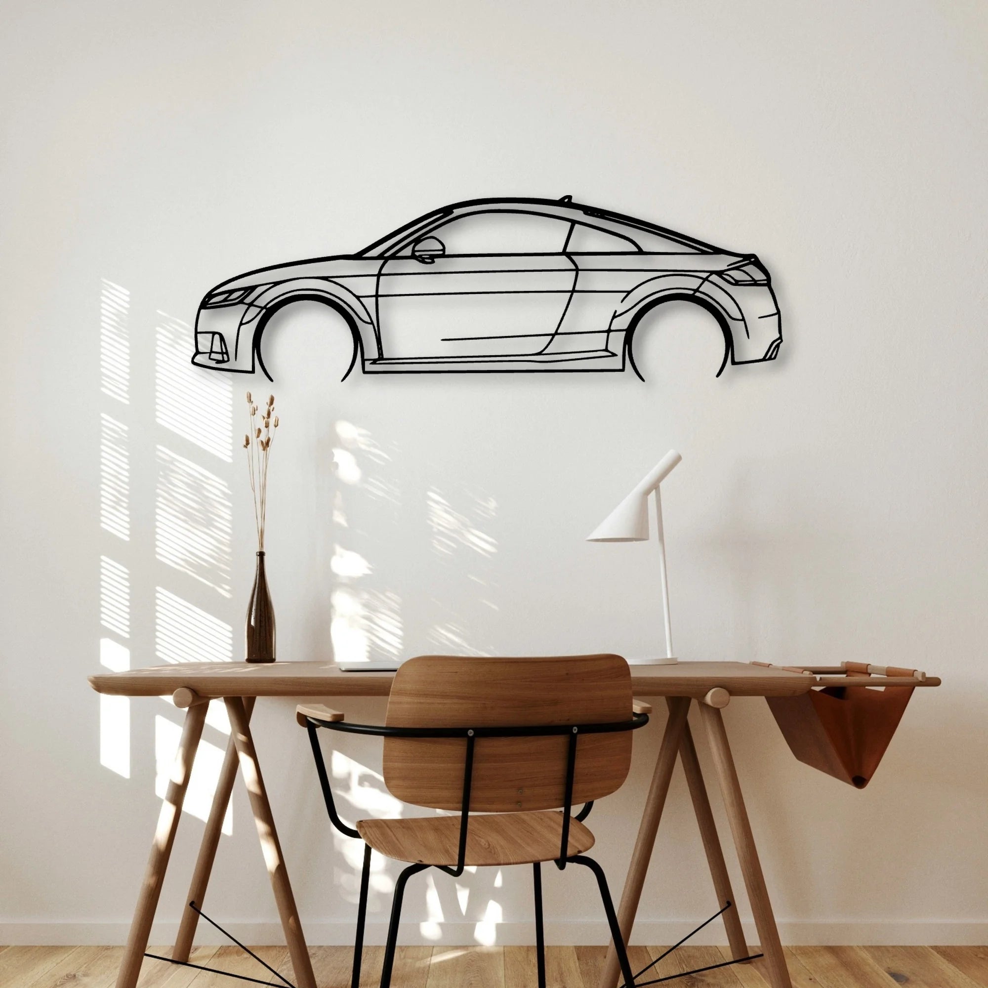 Tts 8s Classic Silhouette Metal Wall Art - Automotive Garage Decor