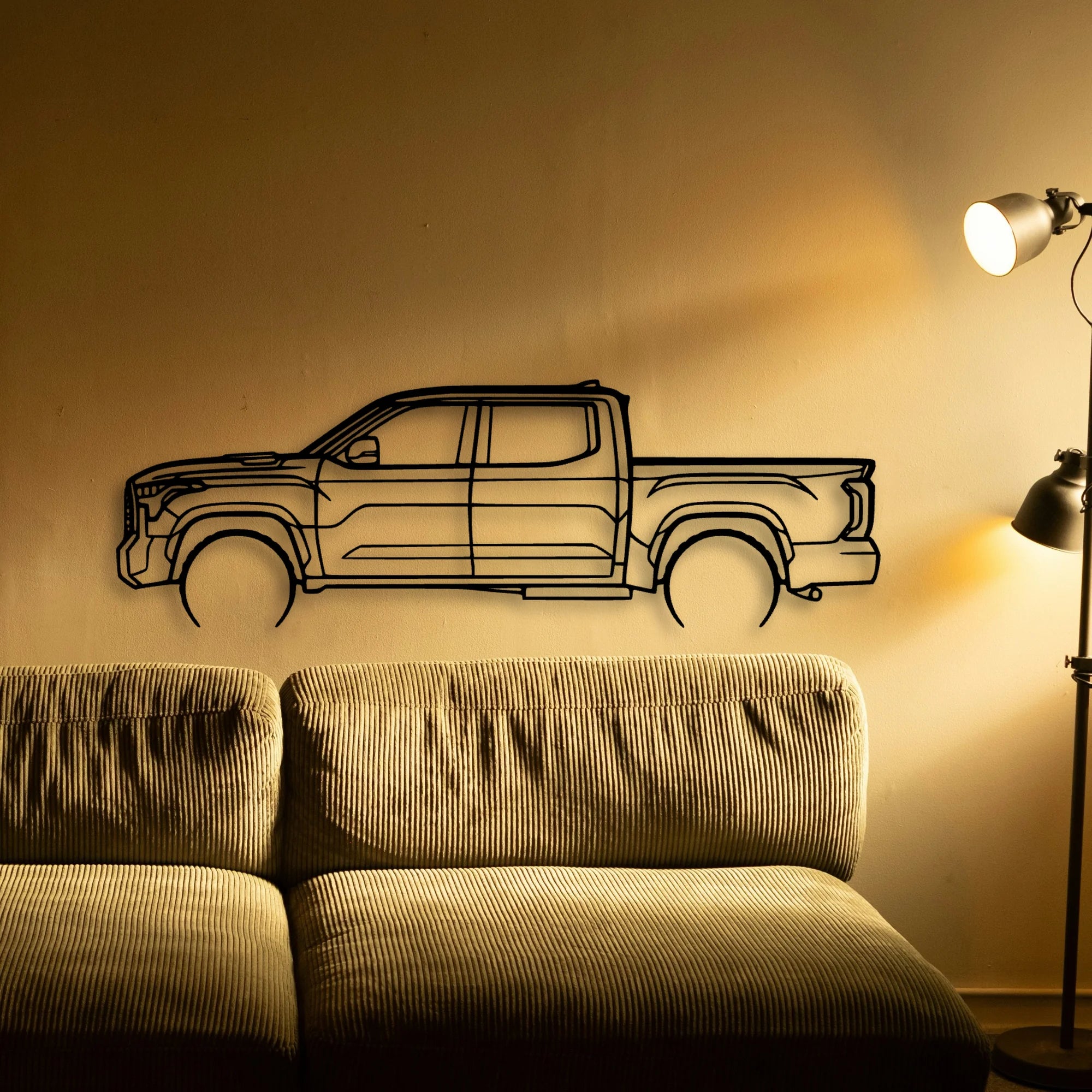 TUNDRA 2022 2 Classic Silhouette Metal Wall Art - Automotive Garage Decor