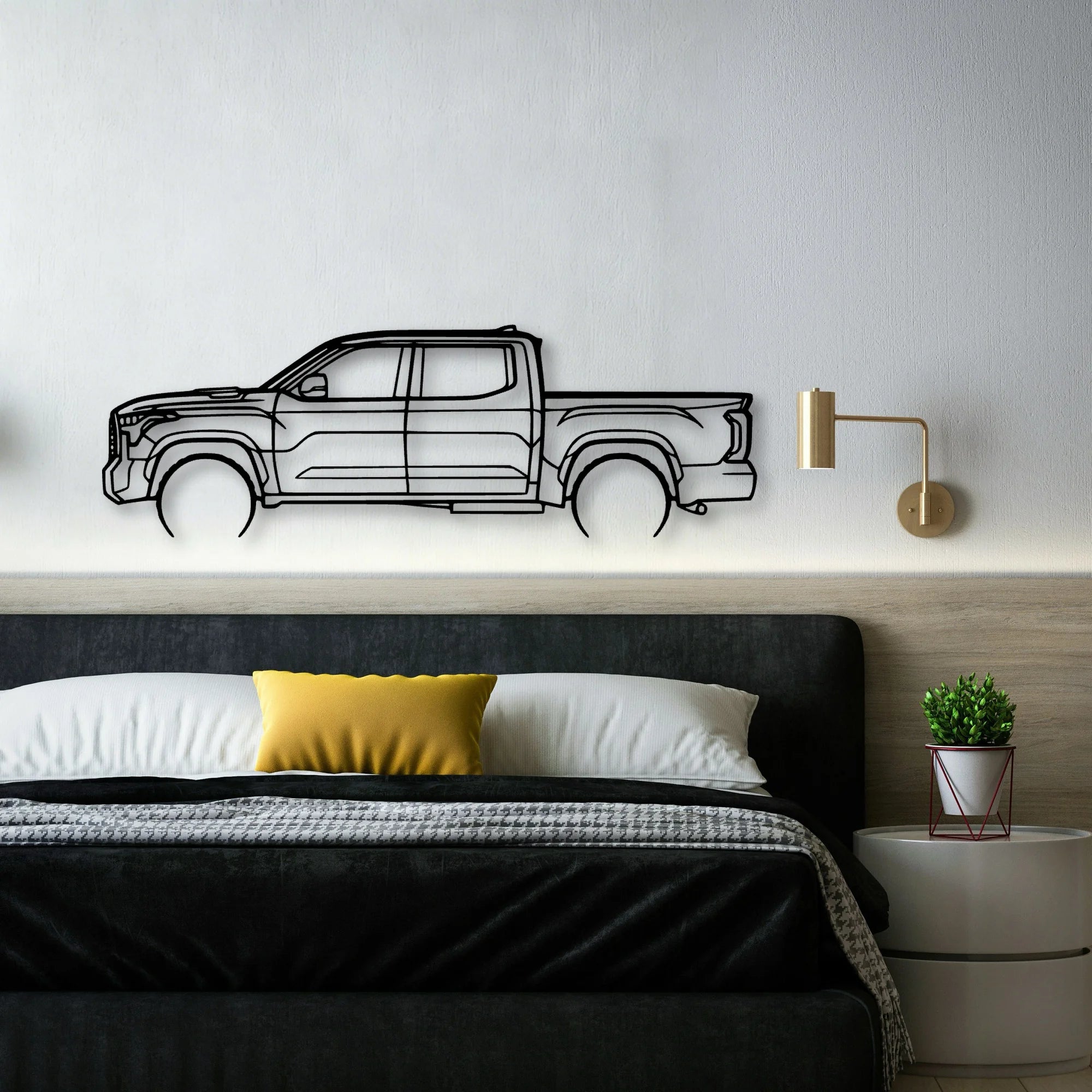 TUNDRA 2022 2 Classic Silhouette Metal Wall Art - Automotive Garage Decor