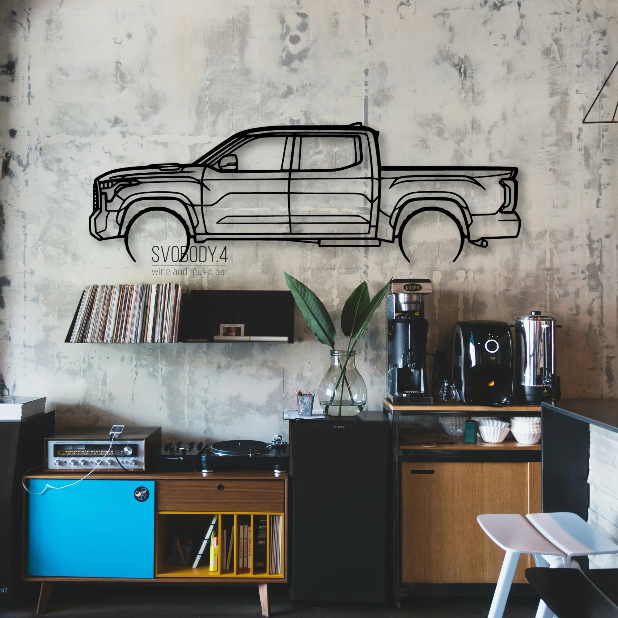 TUNDRA 2022 2 Classic Silhouette Metal Wall Art - Automotive Garage Decor