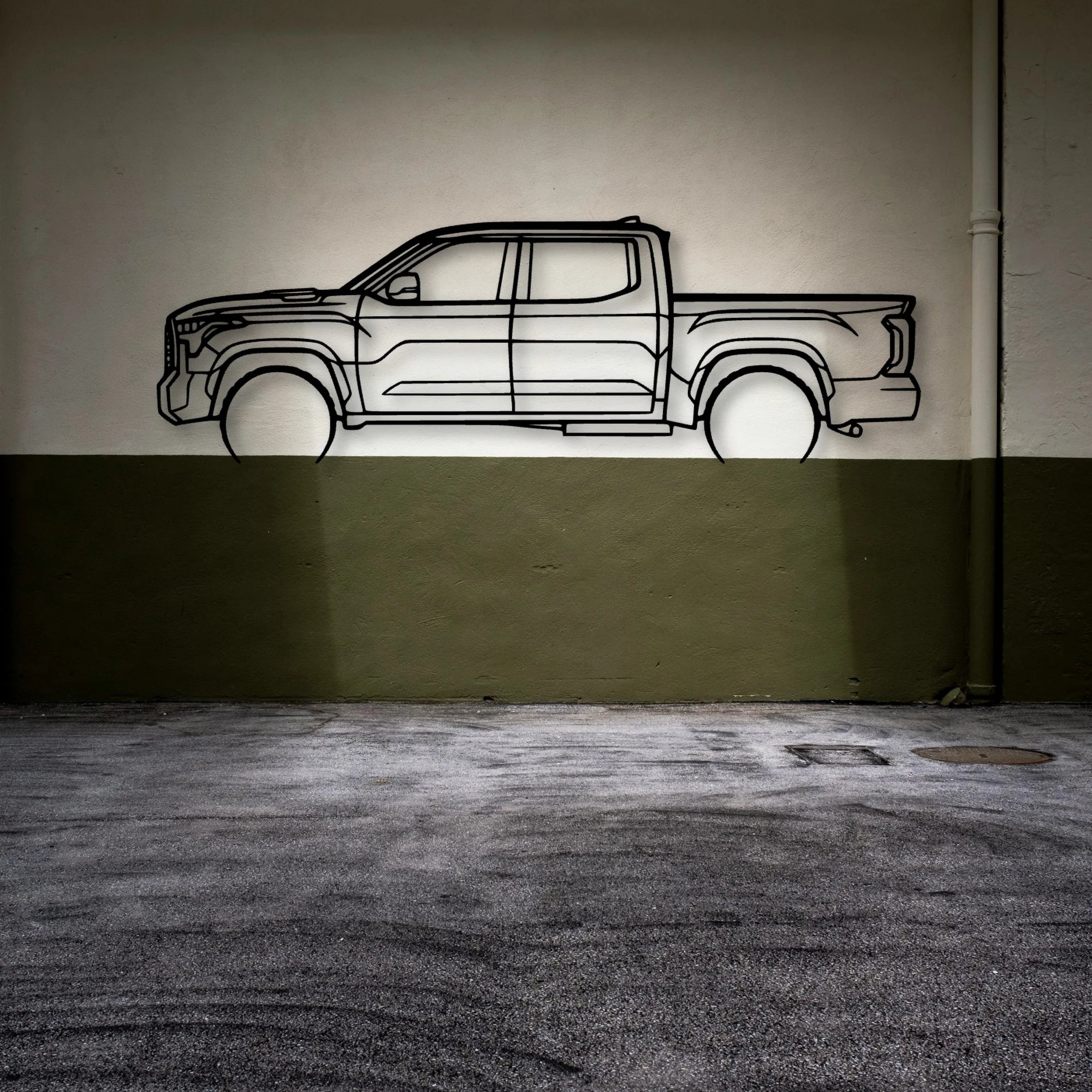 TUNDRA 2022 2 Classic Silhouette Metal Wall Art - Automotive Garage Decor