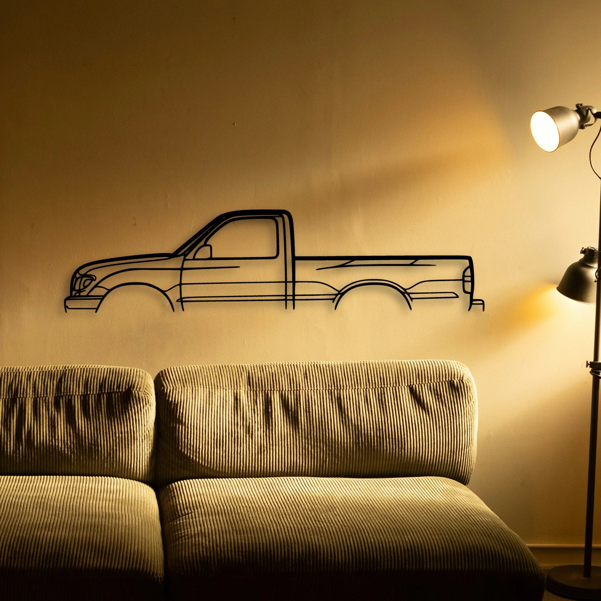 Tacoma 2002 Classic Silhouette Metal Wall Art - Automotive Garage Decor