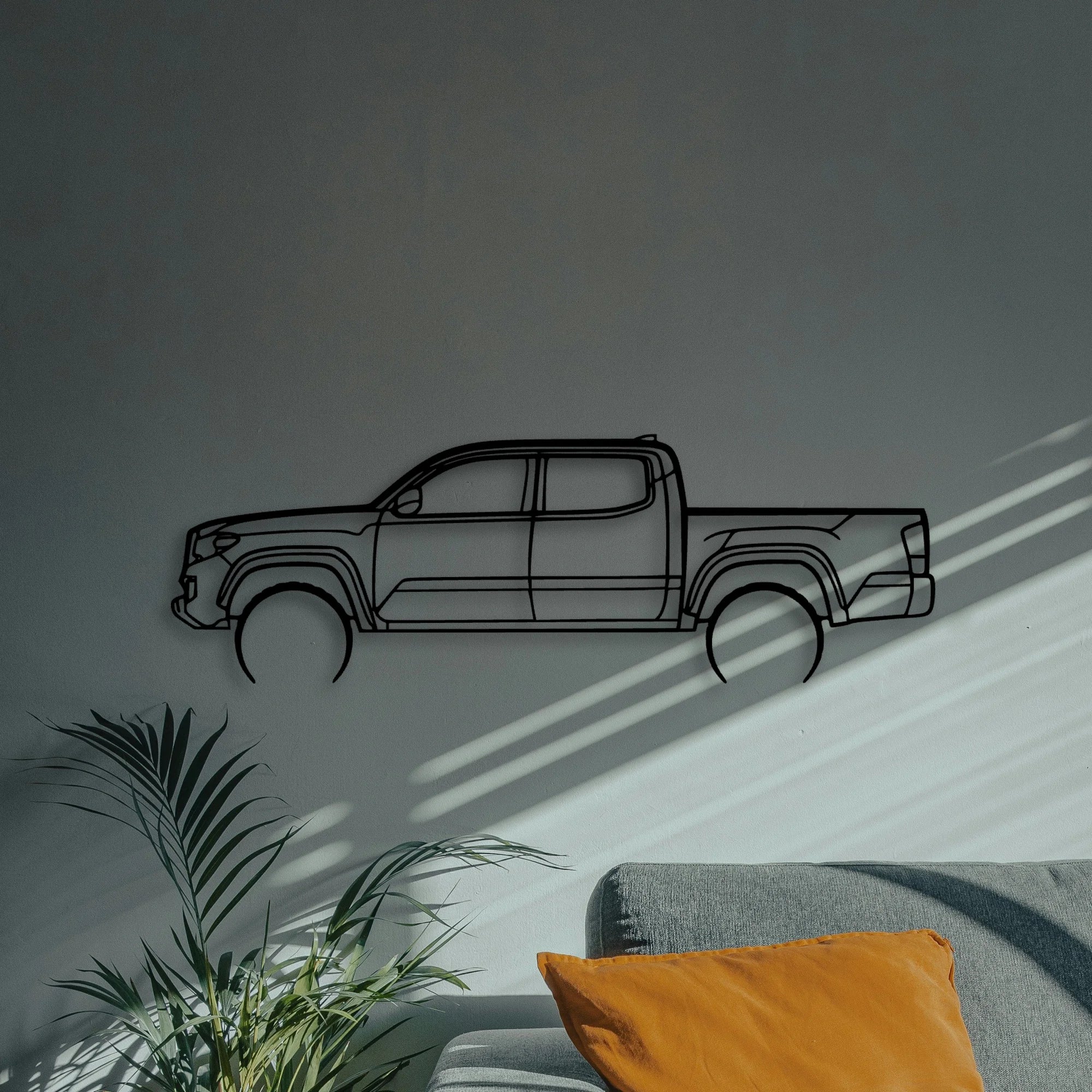 Tacoma Lunar Rock 2 Classic Silhouette Metal Wall Art - Automotive Garage Decor