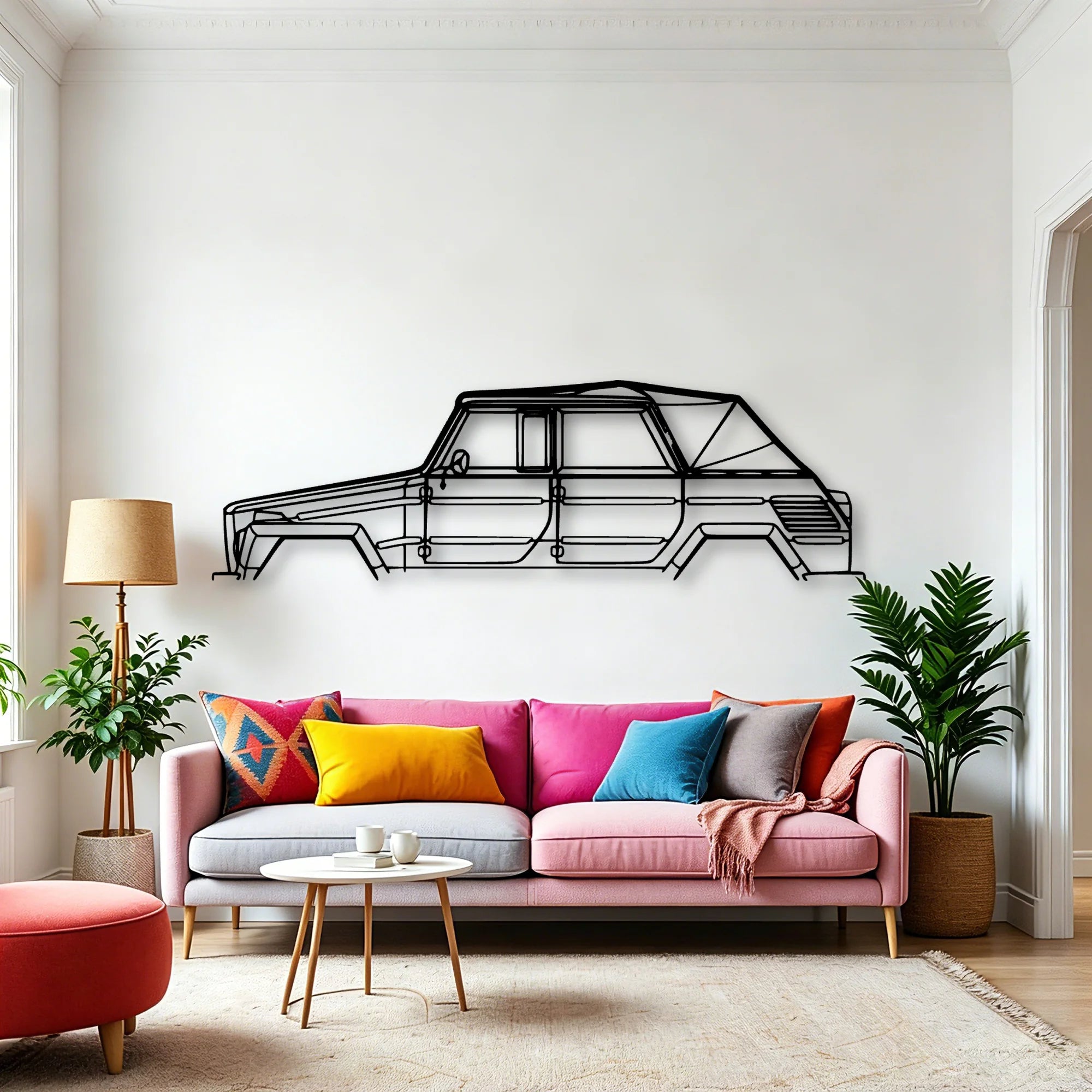 Thing 1973 Classic Silhouette Metal Wall Art - Automotive Garage Decor