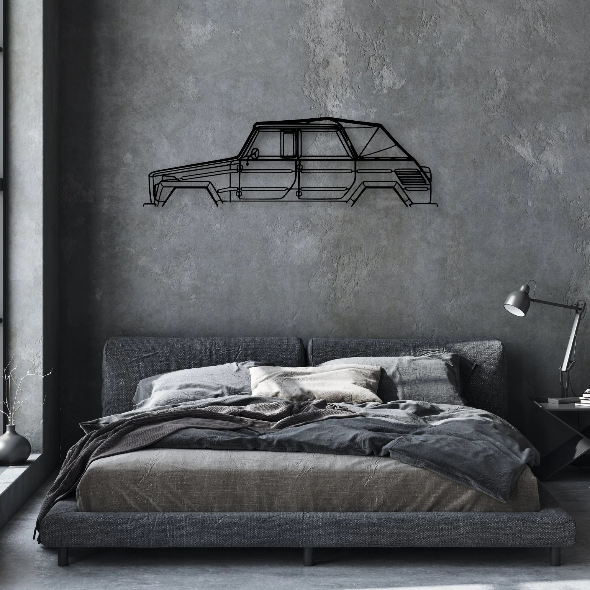 Thing 1973 Classic Silhouette Metal Wall Art - Automotive Garage Decor