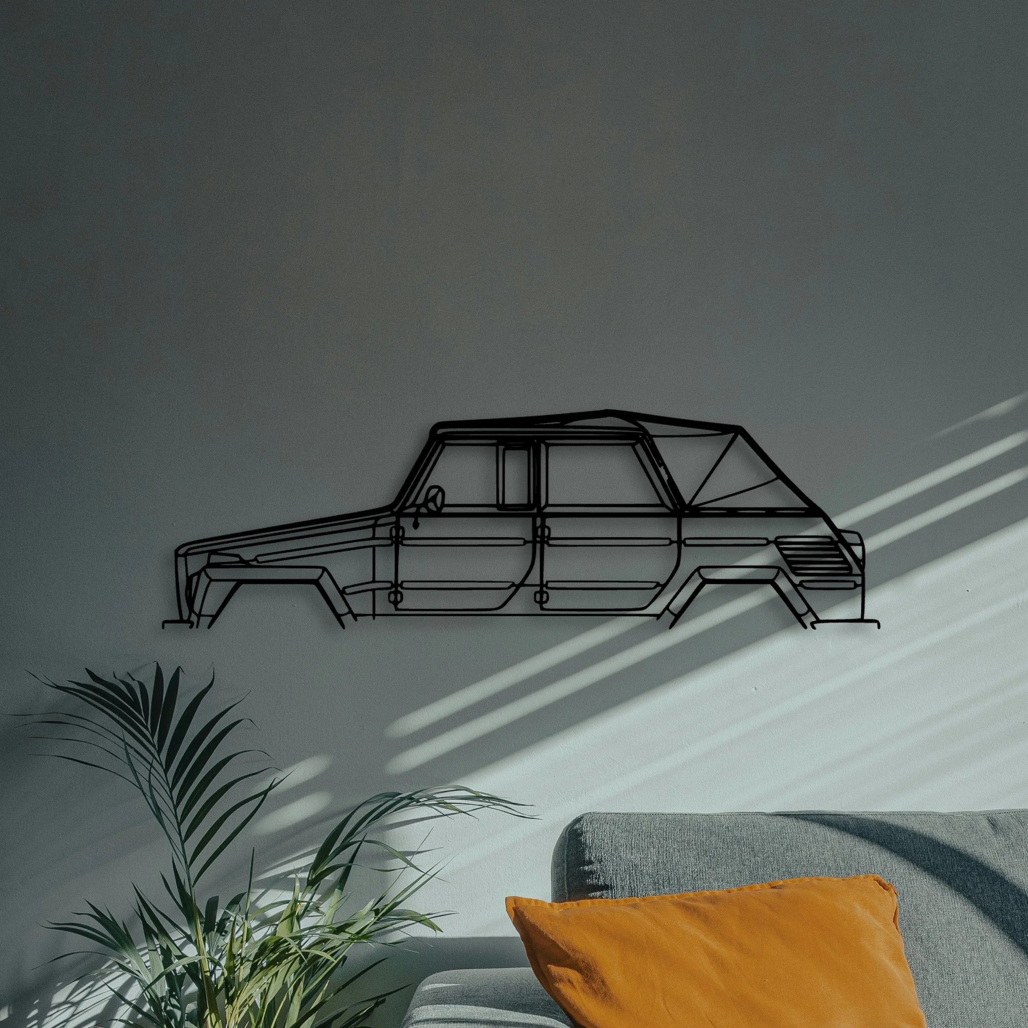 Thing 1973 Classic Silhouette Metal Wall Art - Automotive Garage Decor