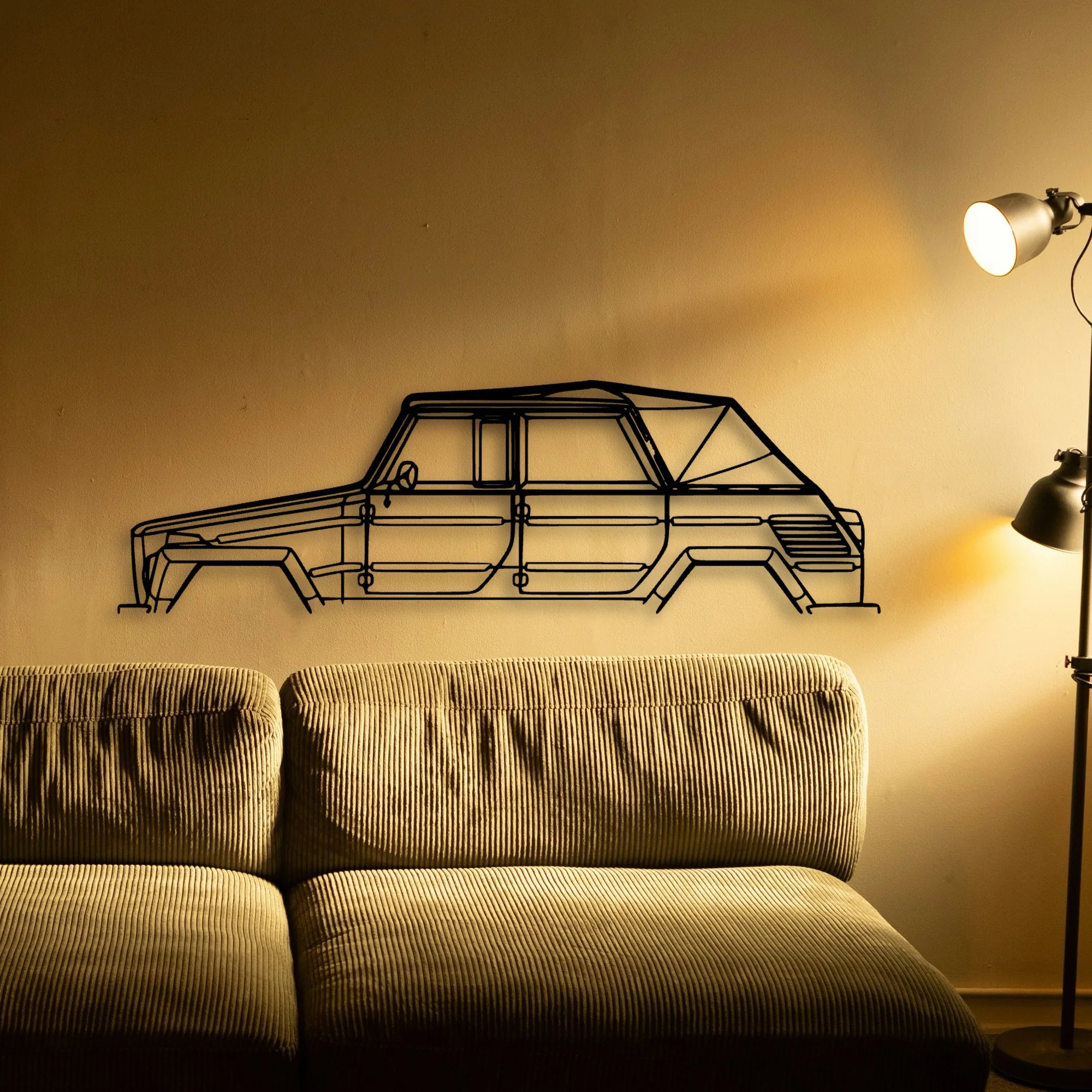 Thing 1973 Classic Silhouette Metal Wall Art - Automotive Garage Decor