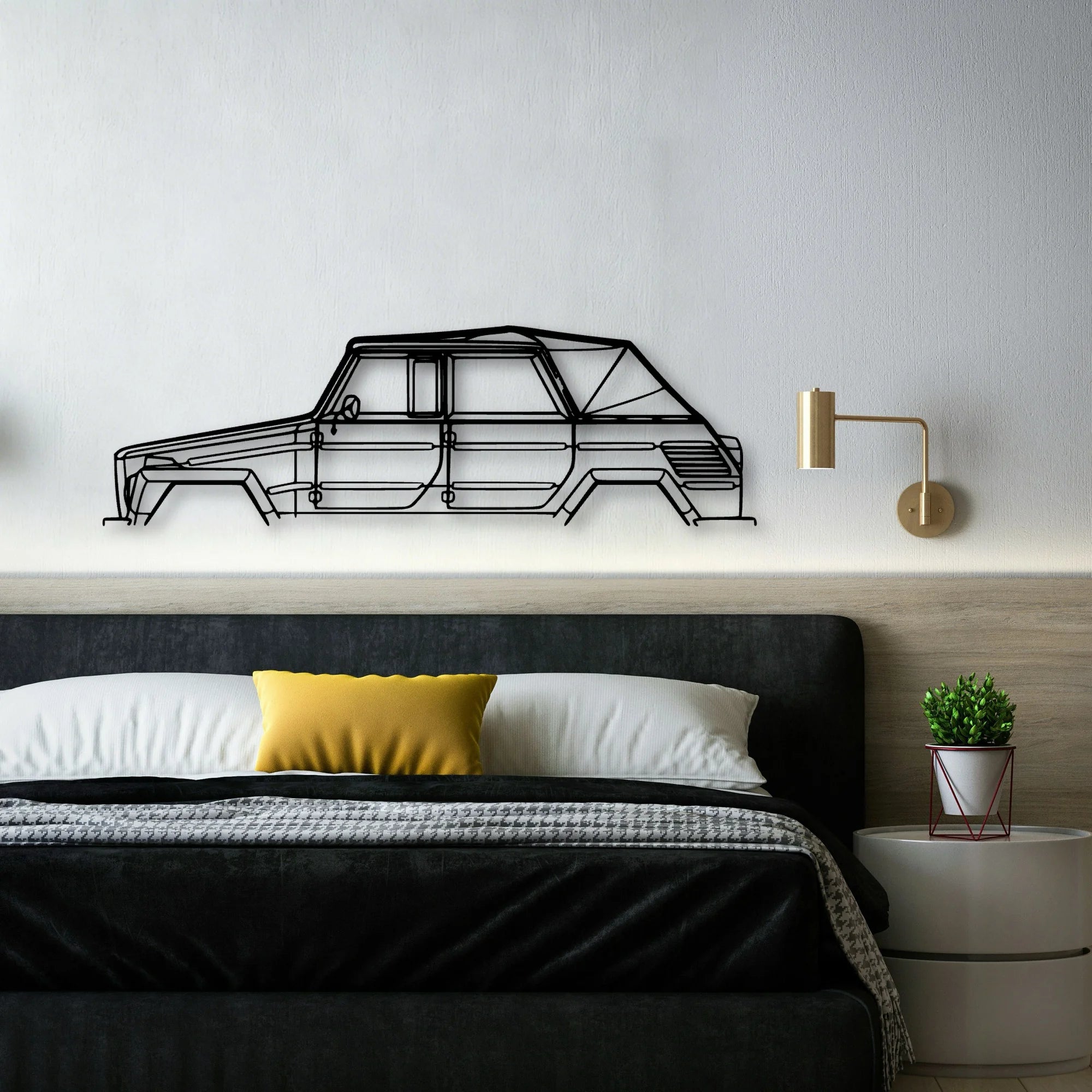 Thing 1973 Classic Silhouette Metal Wall Art - Automotive Garage Decor