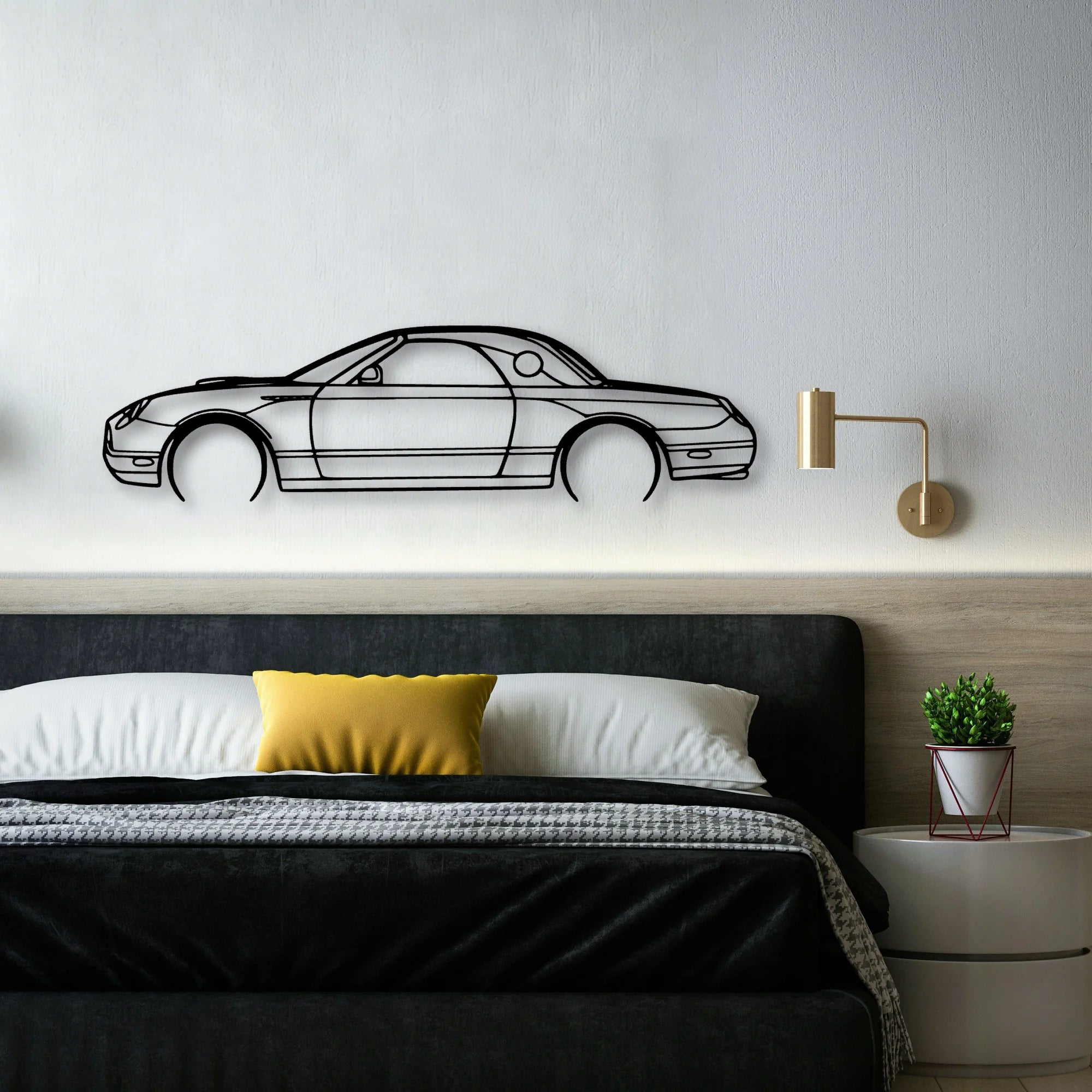 Thunderbird 2005 Classic Silhouette Metal Wall Art - Automotive Garage Decor