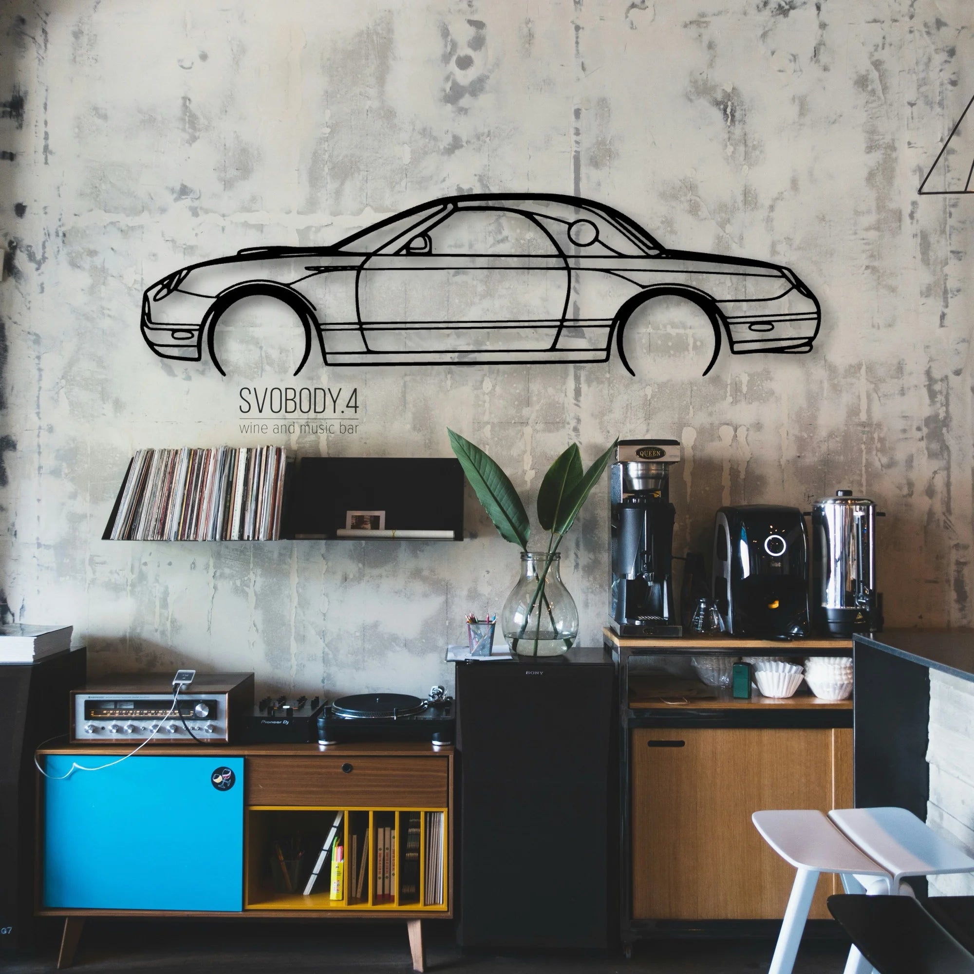 Thunderbird 2005 Classic Silhouette Metal Wall Art - Automotive Garage Decor