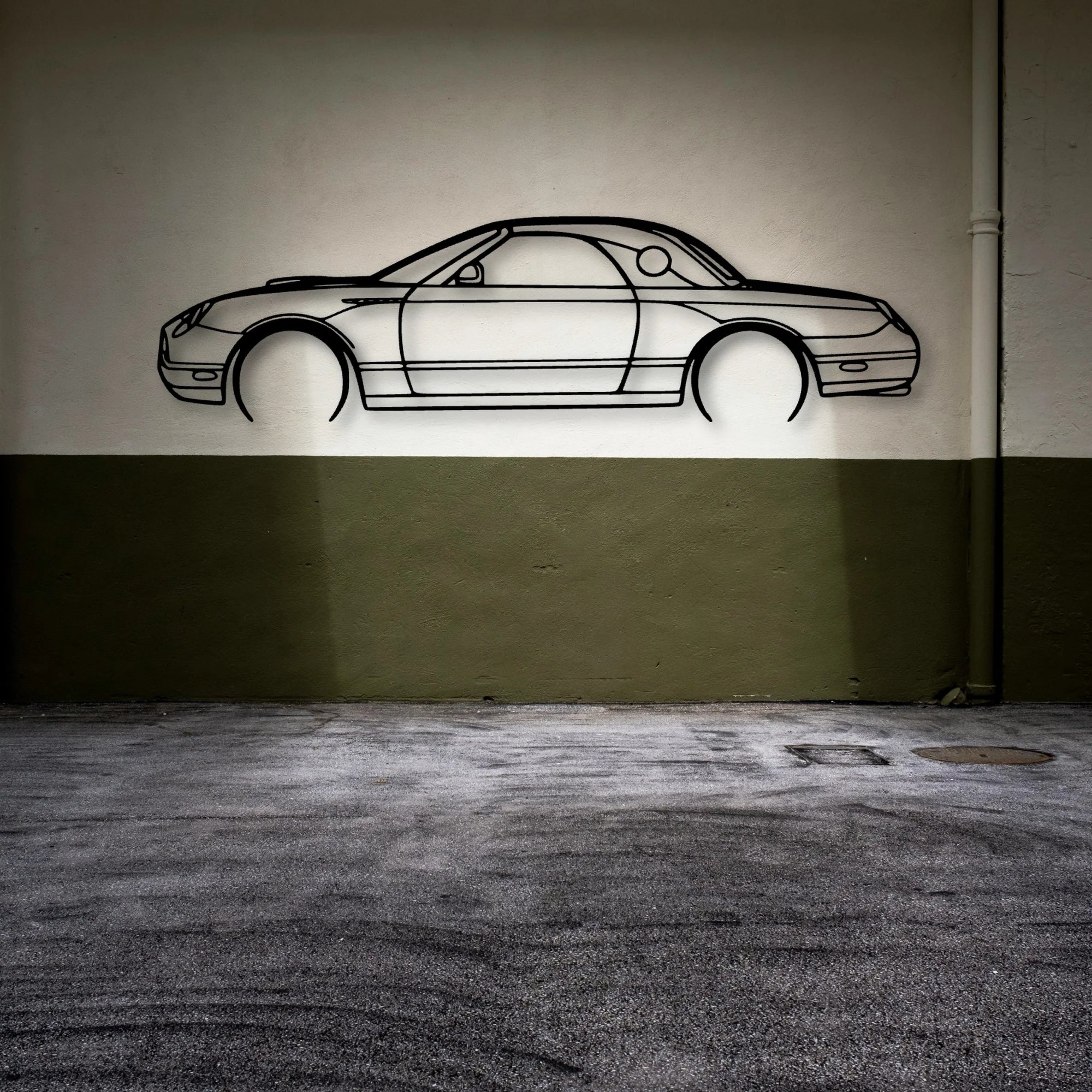 Thunderbird 2005 Classic Silhouette Metal Wall Art - Automotive Garage Decor