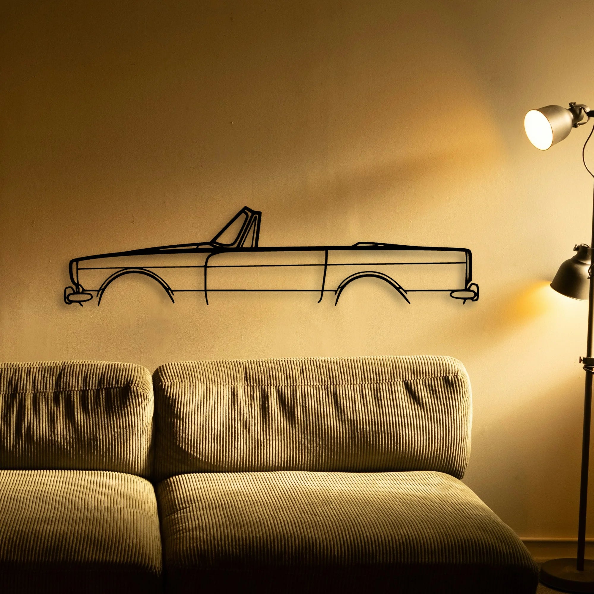 Tiger MK1A 1965 Classic Silhouette Metal Wall Art - Automotive Garage Decor