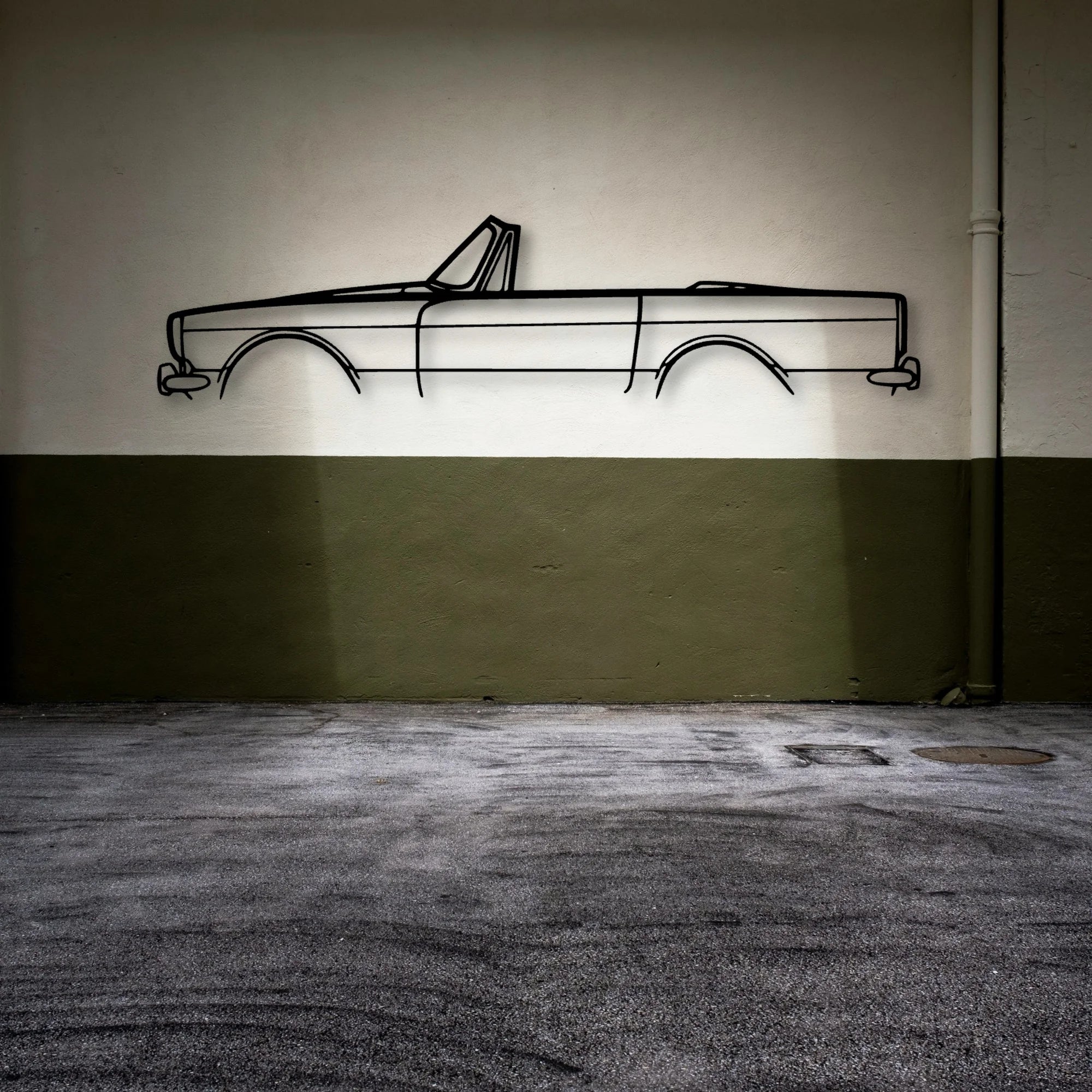 Tiger MK1A 1965 Classic Silhouette Metal Wall Art - Automotive Garage Decor