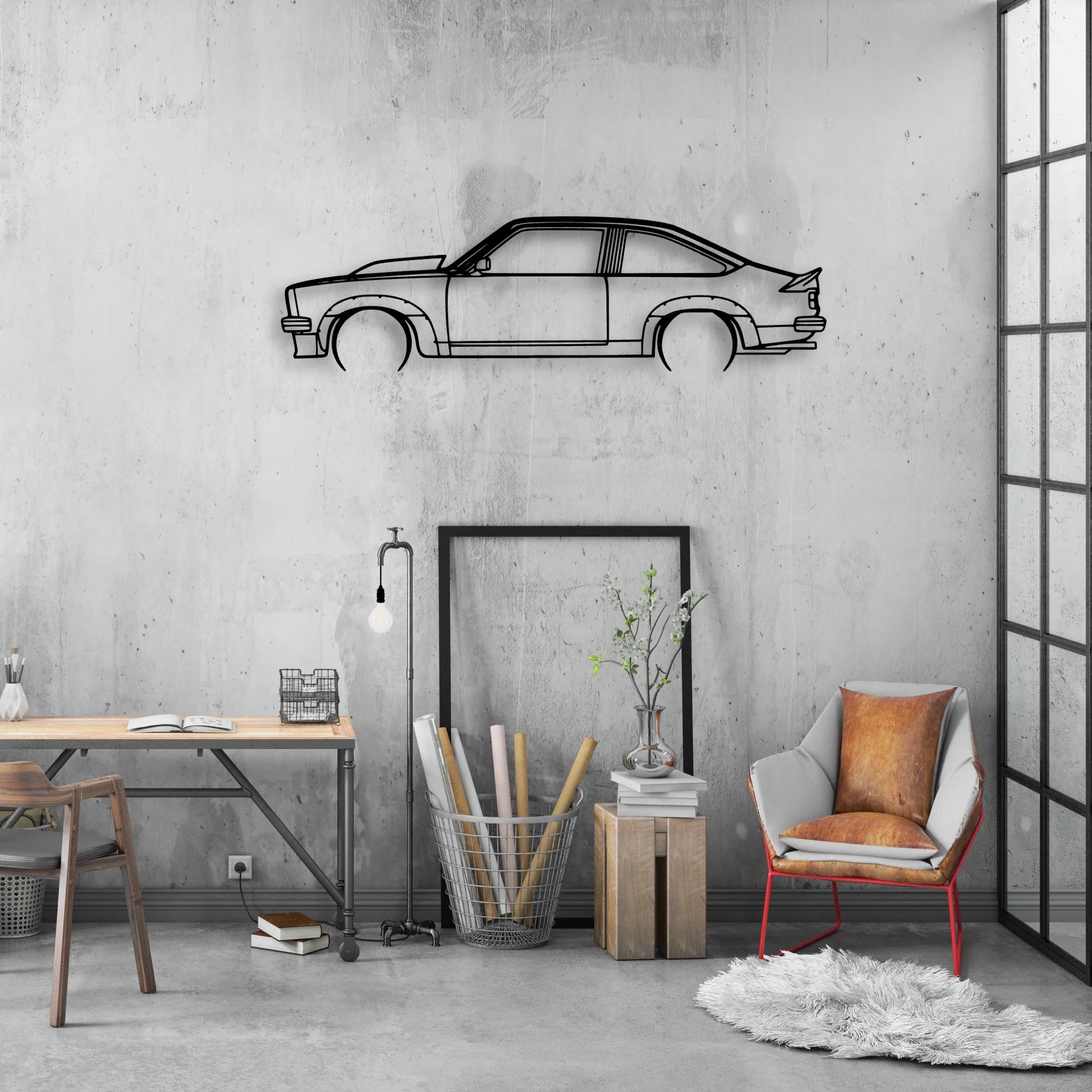 Torana 1977 Classic Silhouette Metal Wall Art - Automotive Garage Decor