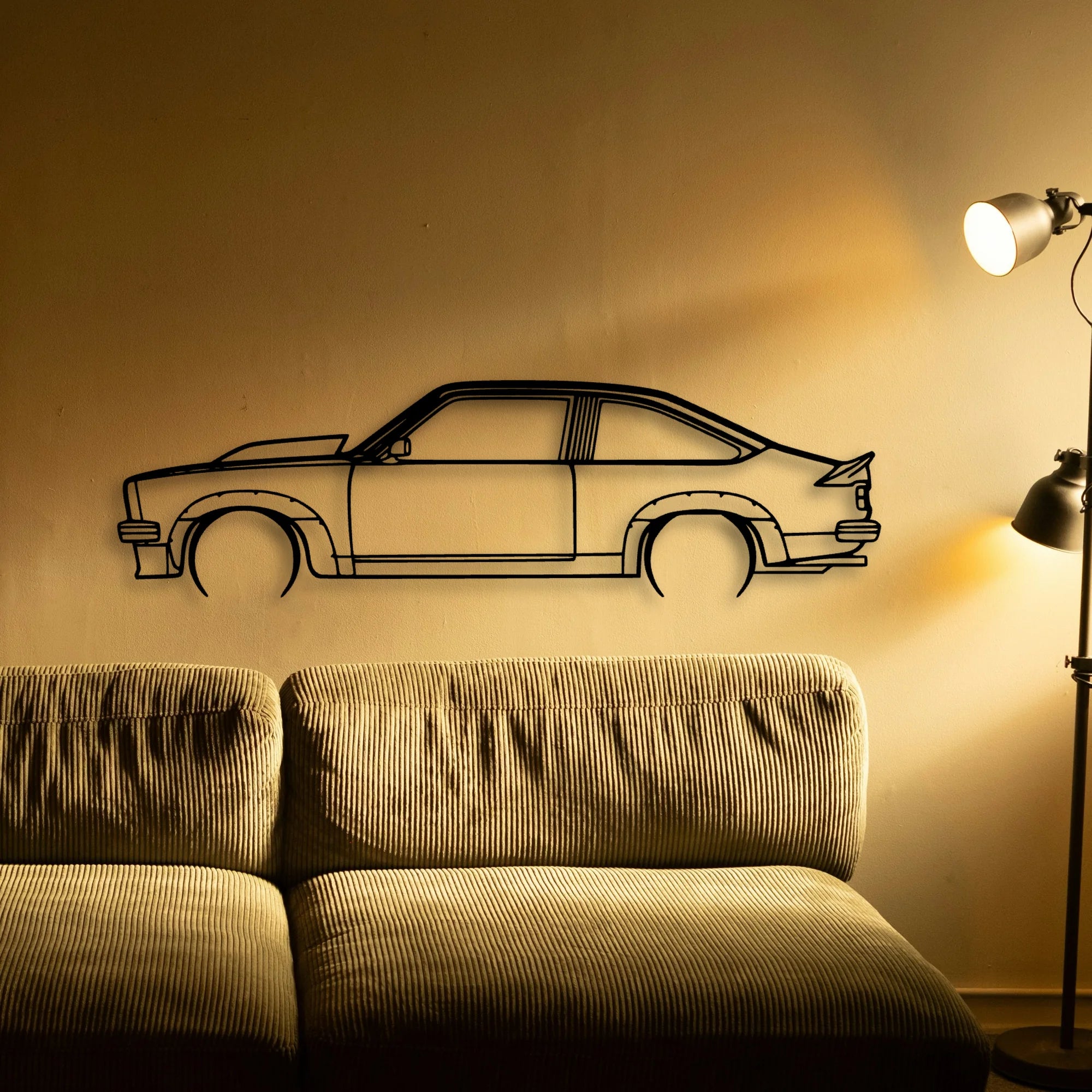 Torana 1977 Classic Silhouette Metal Wall Art - Automotive Garage Decor