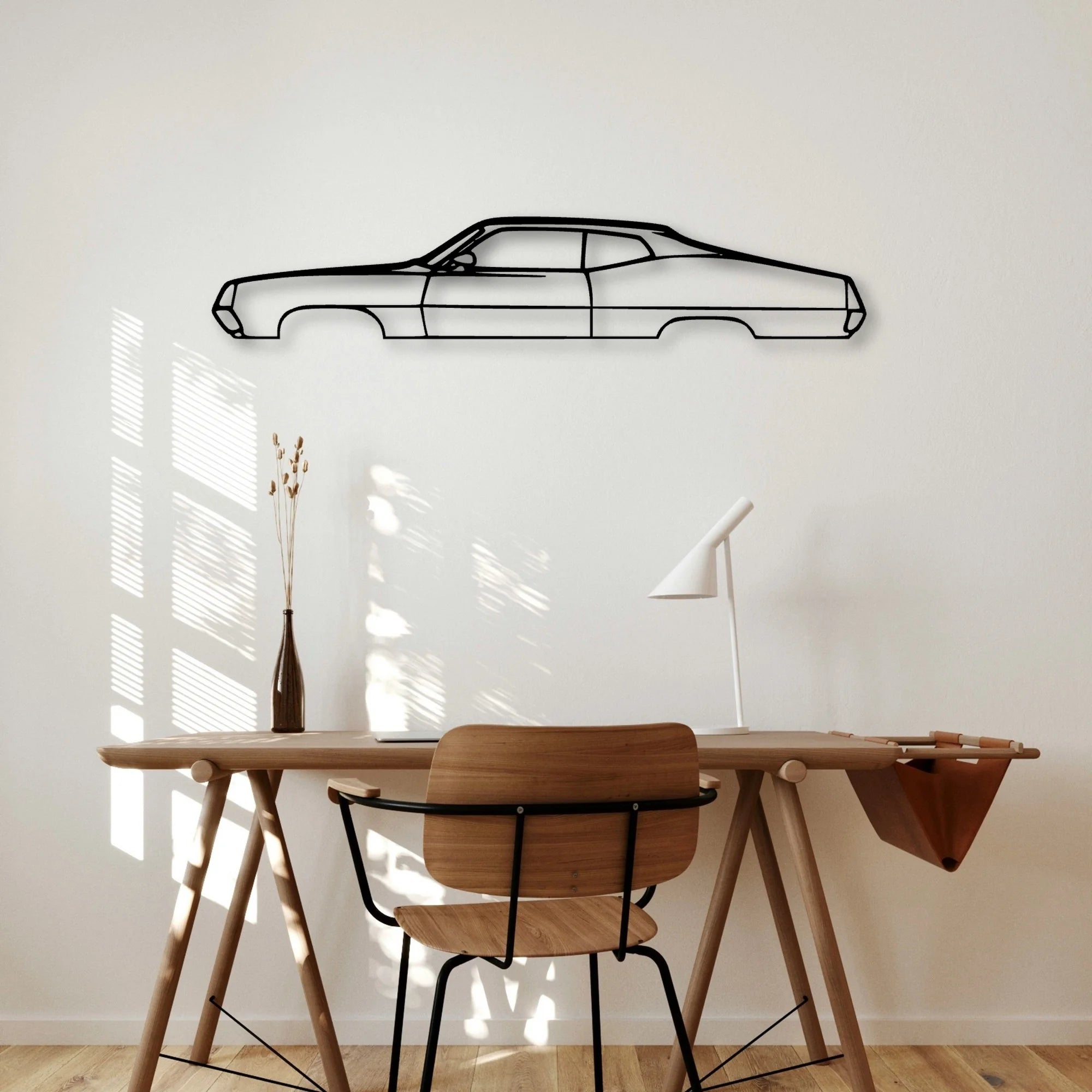 Torino GT 1971 Classic Silhouette Metal Wall Art - Automotive Garage Decor