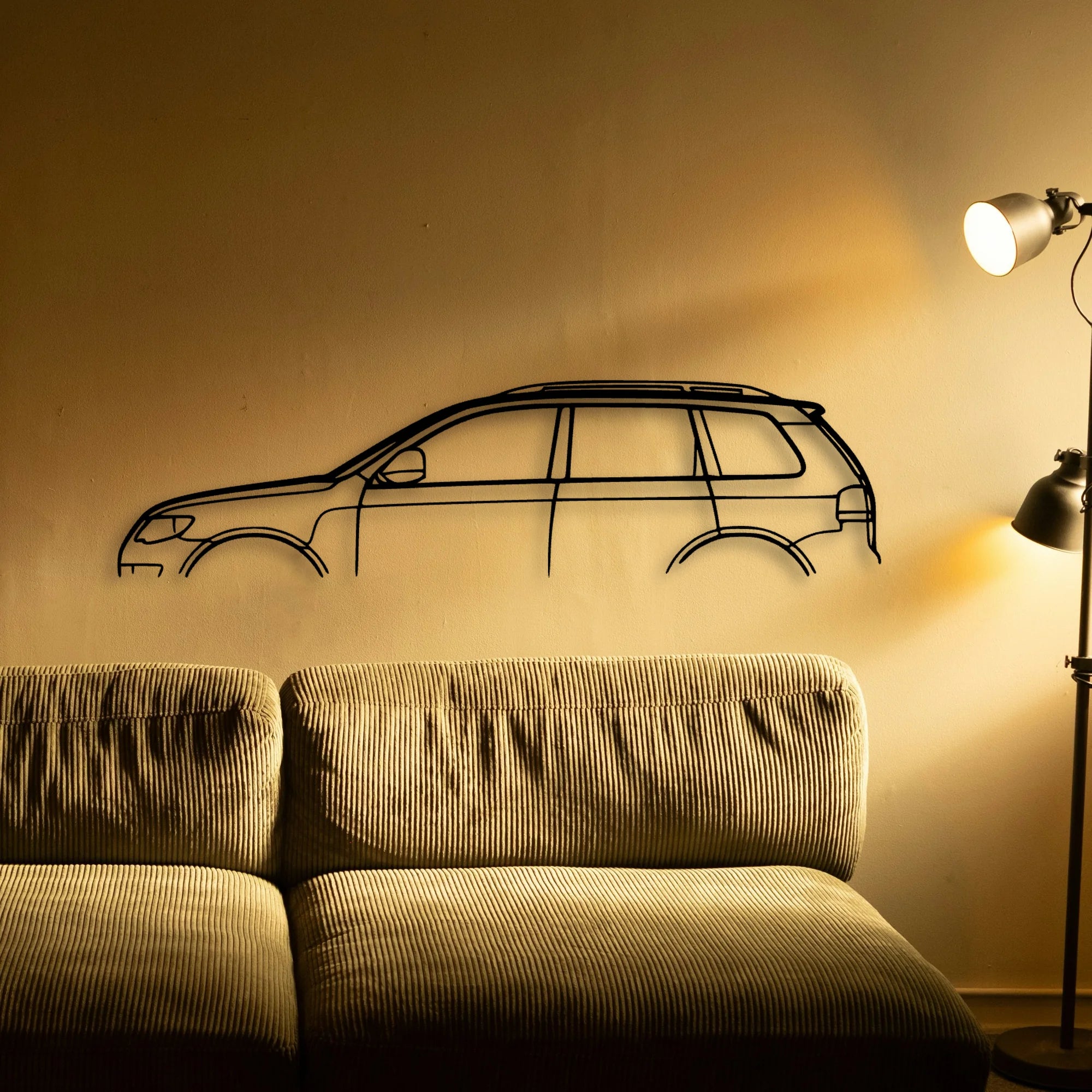 Touareg 2009 Classic Silhouette Metal Wall Art - Automotive Garage Decor