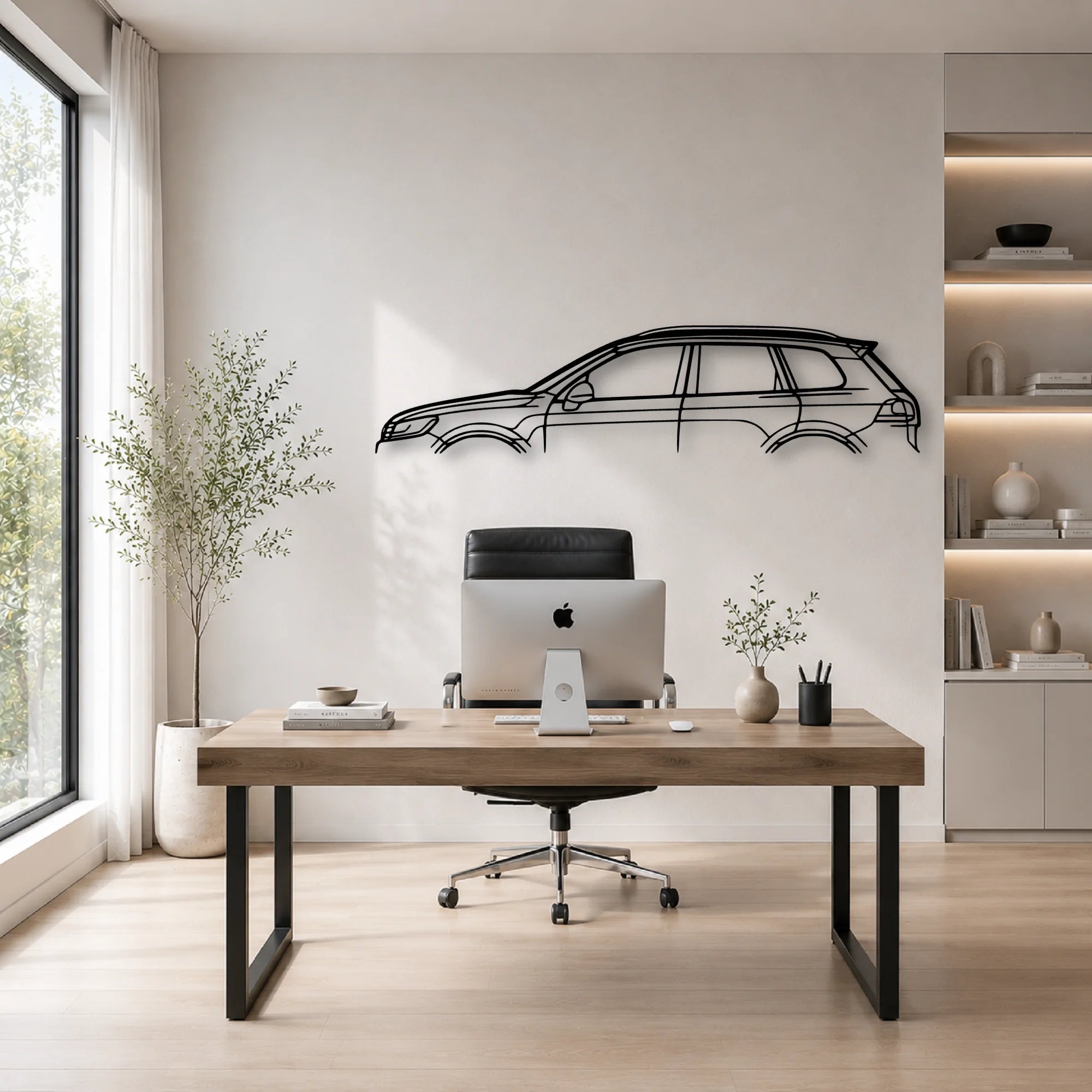 Touareg 2016 Classic Silhouette Metal Wall Art - Automotive Garage Decor