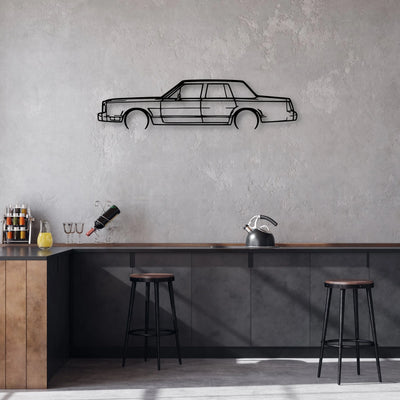 Town Car 1988 Classic Silhouette Metal Wall Art - Automotive Garage Decor