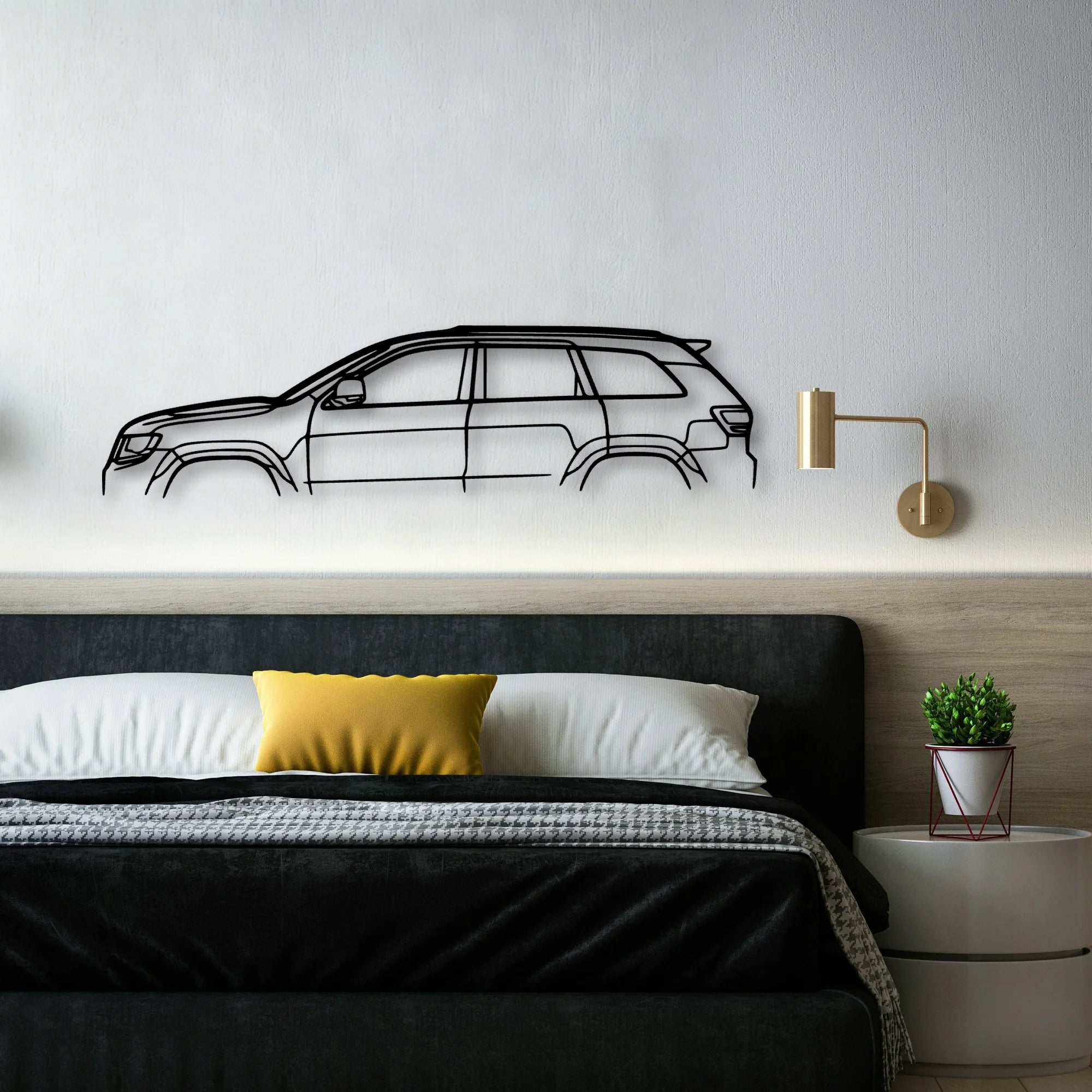 Trackhawk 2018 Classic Silhouette Metal Wall Art - Automotive Garage Decor