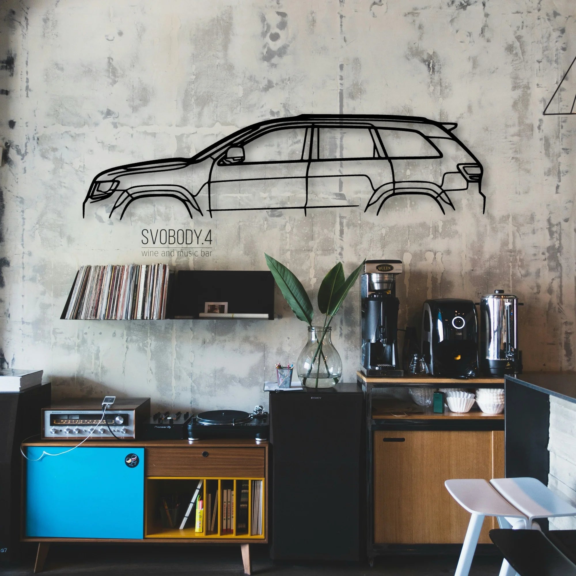 Trackhawk 2018 Classic Silhouette Metal Wall Art - Automotive Garage Decor