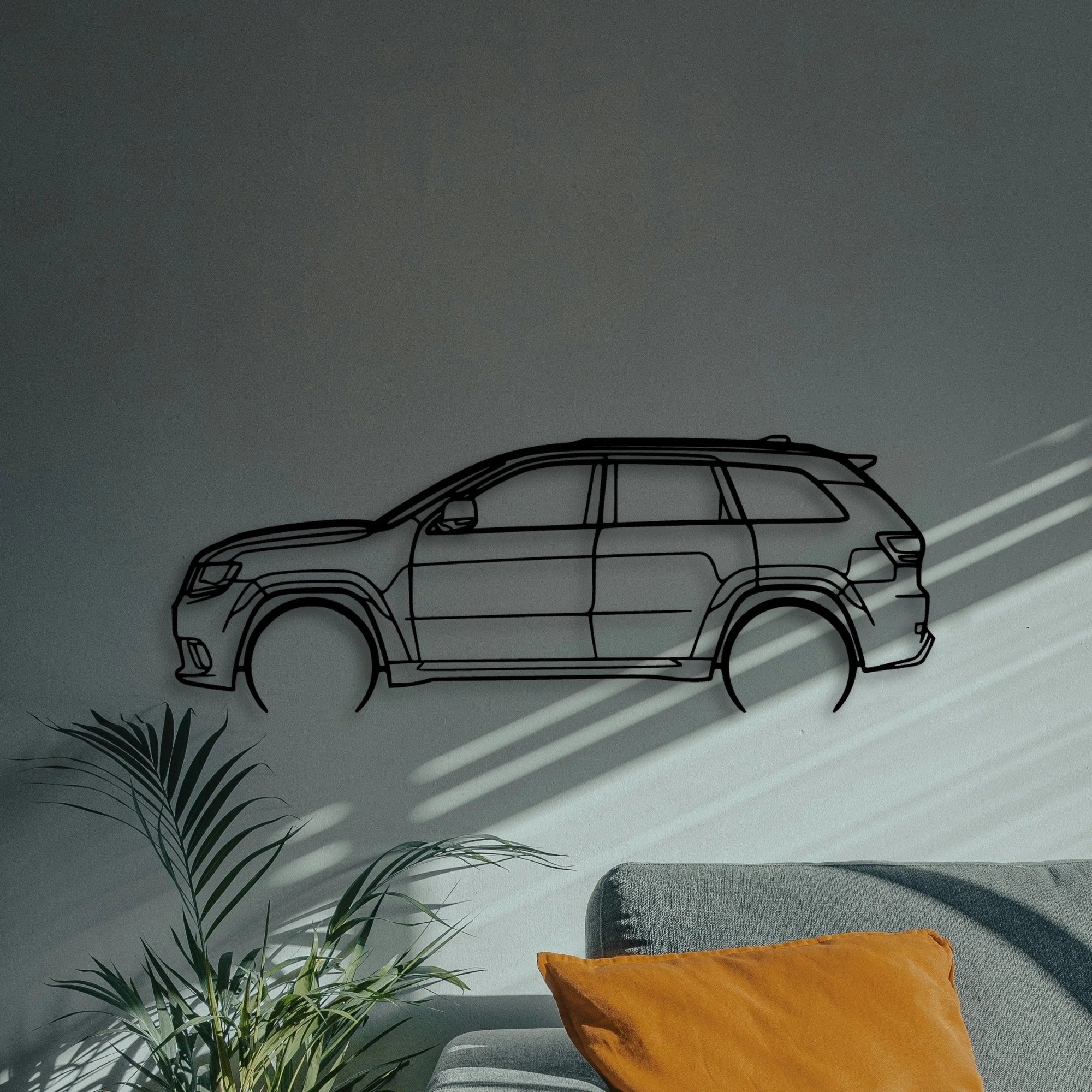 Trackhawk 2018 Classic Silhouette Metal Wall Art - Automotive Garage Decor
