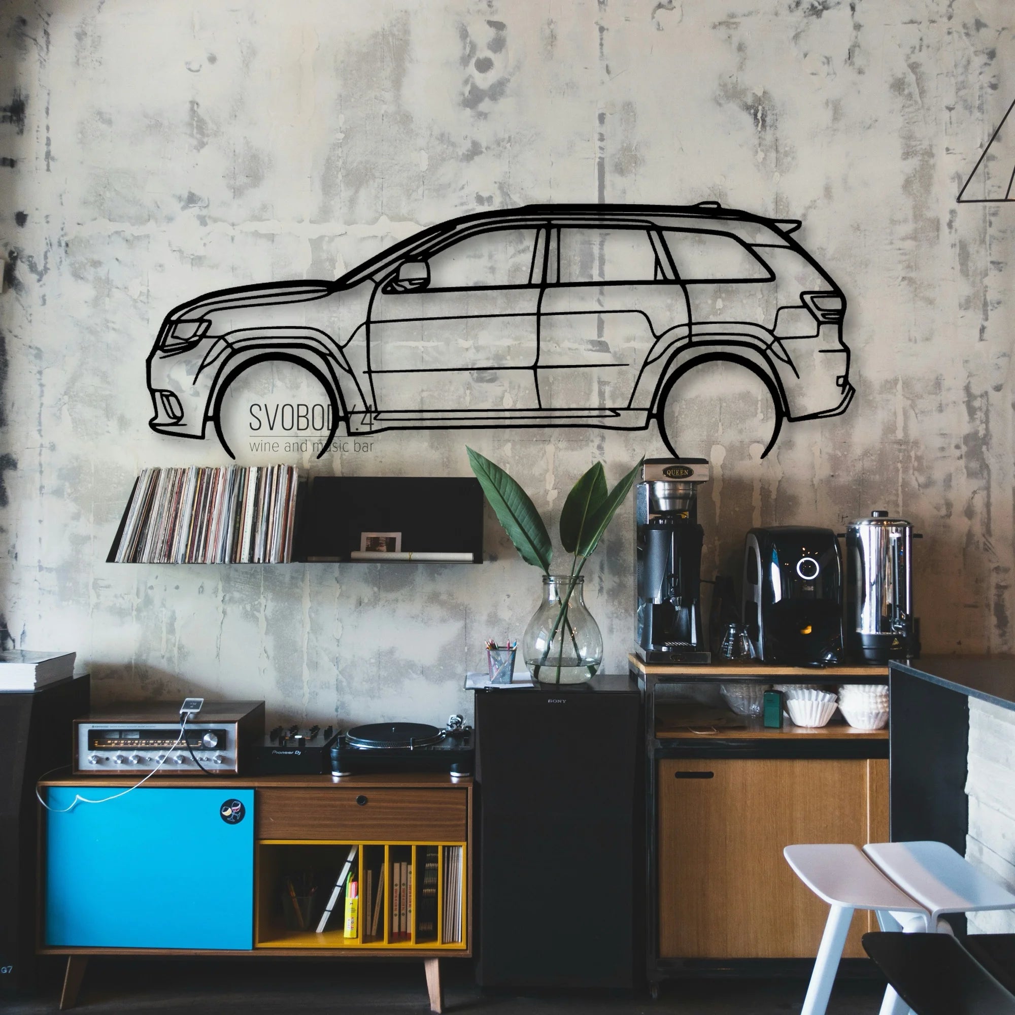 Trackhawk 2018 Classic Silhouette Metal Wall Art - Automotive Garage Decor