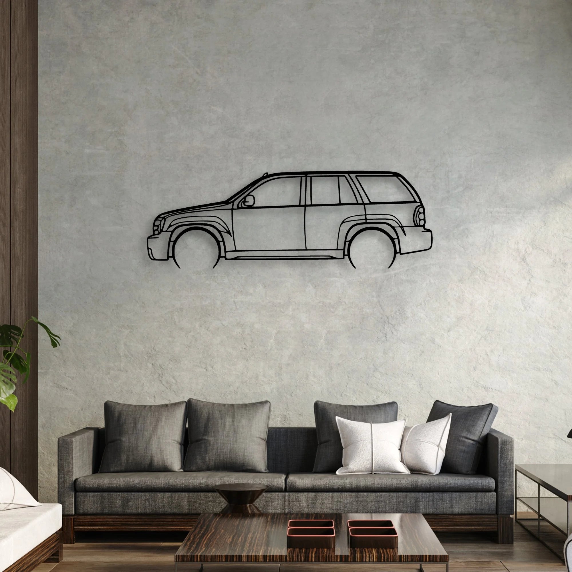 Trailblazer SS 2007 Classic Silhouette Metal Wall Art - Automotive Garage Decor