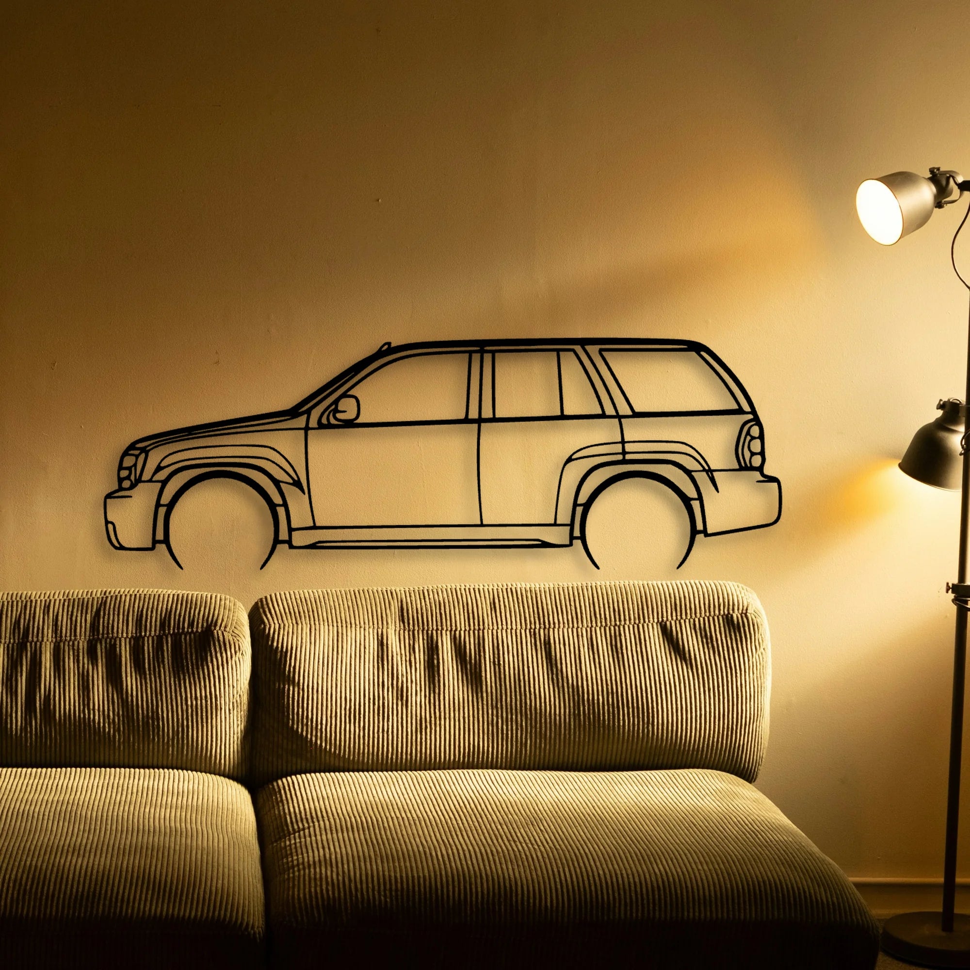 Trailblazer SS 2007 Classic Silhouette Metal Wall Art - Automotive Garage Decor