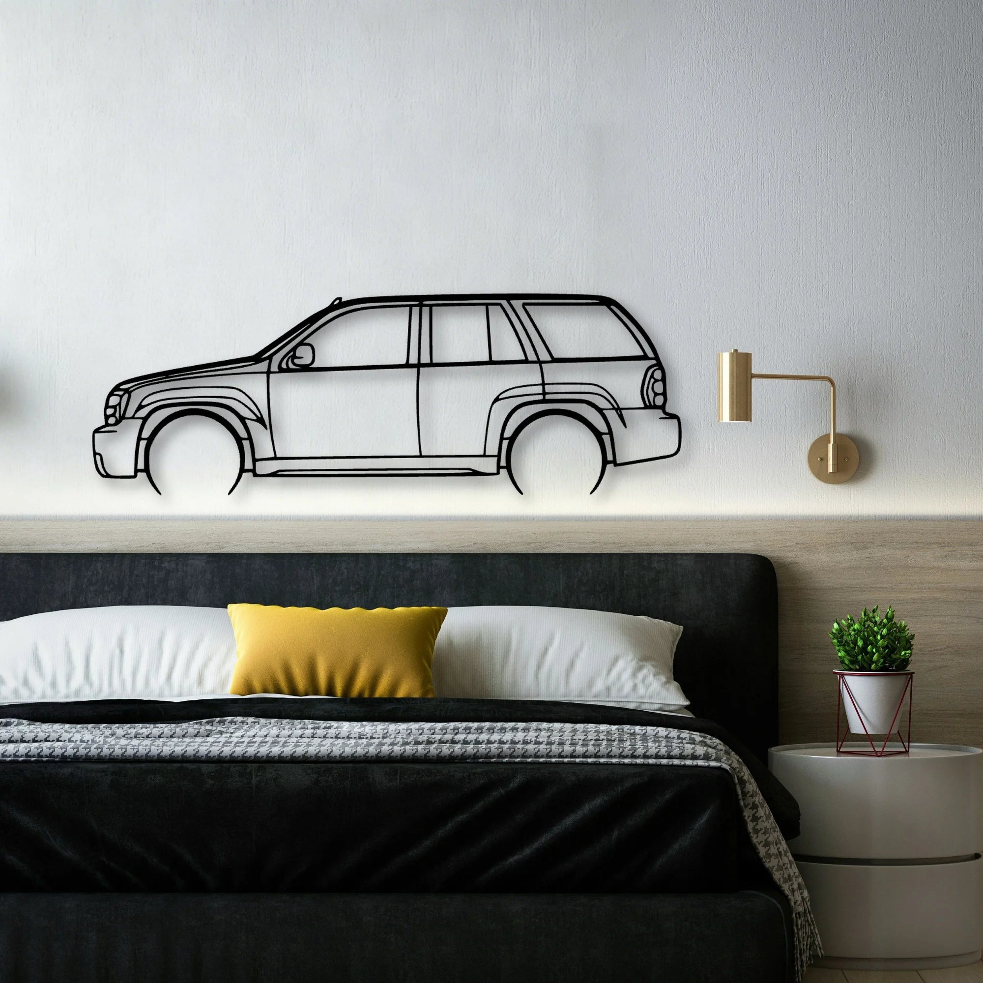 Trailblazer SS 2007 Classic Silhouette Metal Wall Art - Automotive Garage Decor
