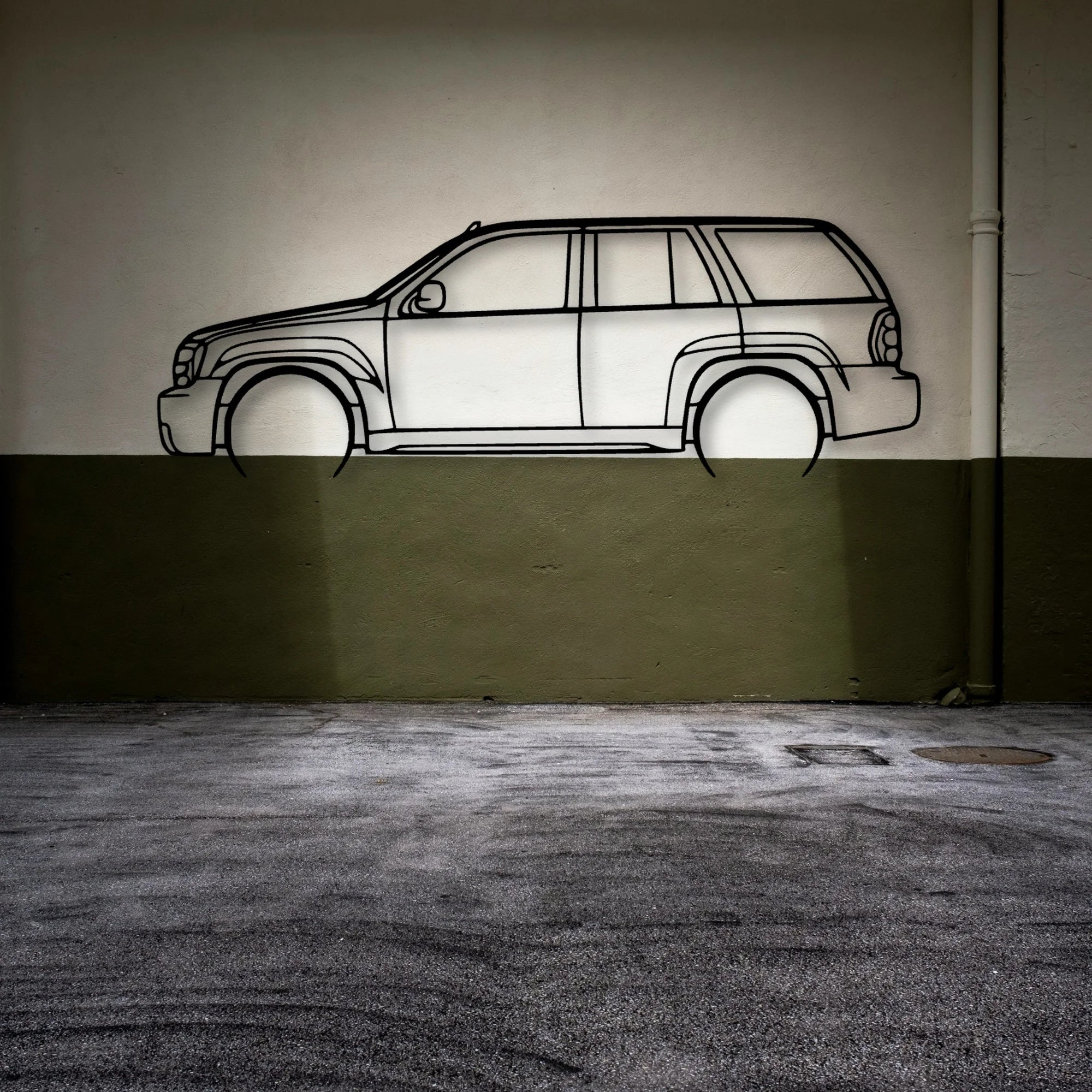 Trailblazer SS 2007 Classic Silhouette Metal Wall Art - Automotive Garage Decor