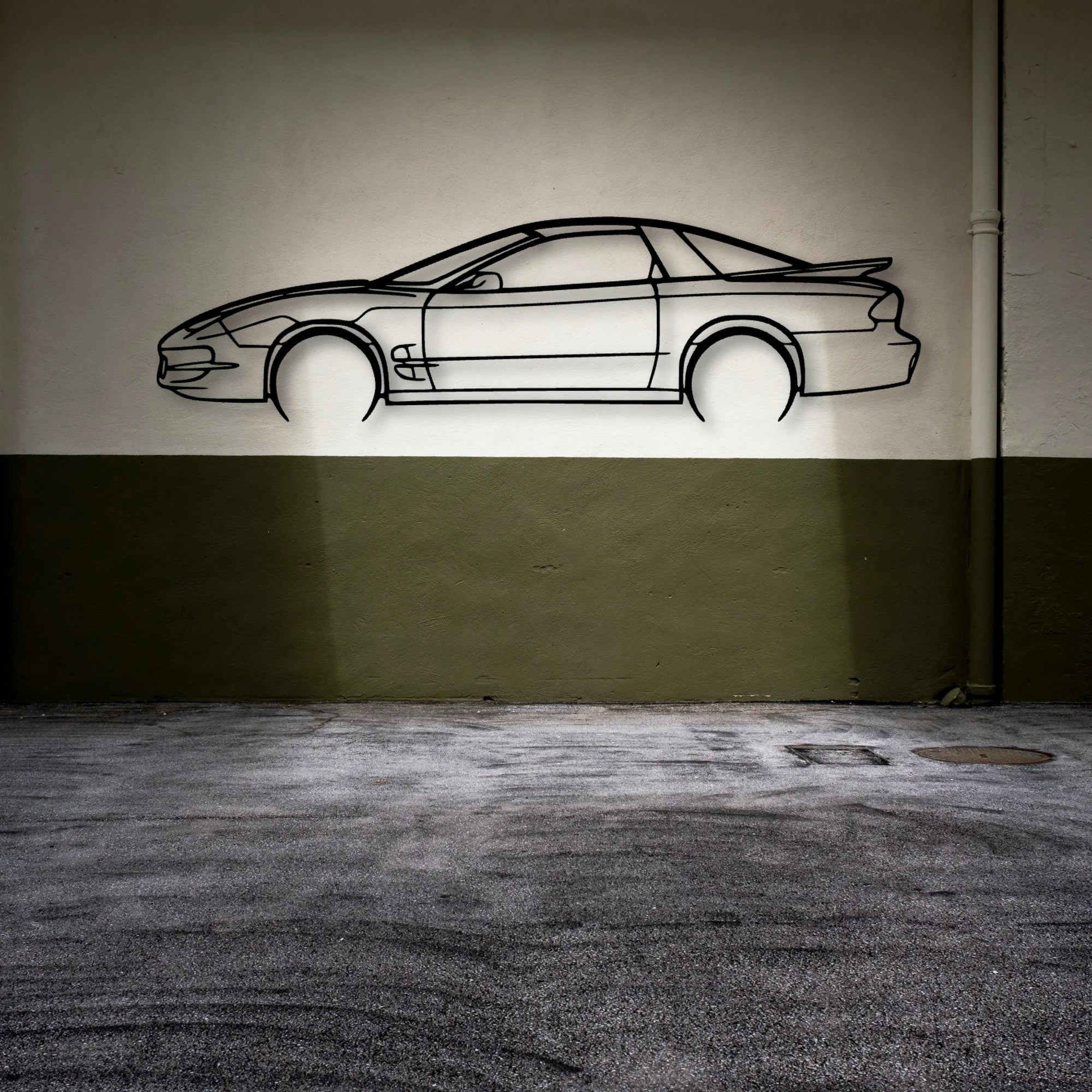 Trans AM 1998 Classic Silhouette Metal Wall Art - Automotive Garage Decor