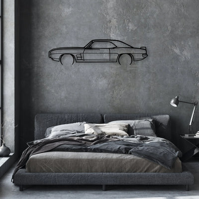 Trans Am 1969 Classic Silhouette Metal Wall Art - Automotive Garage Decor