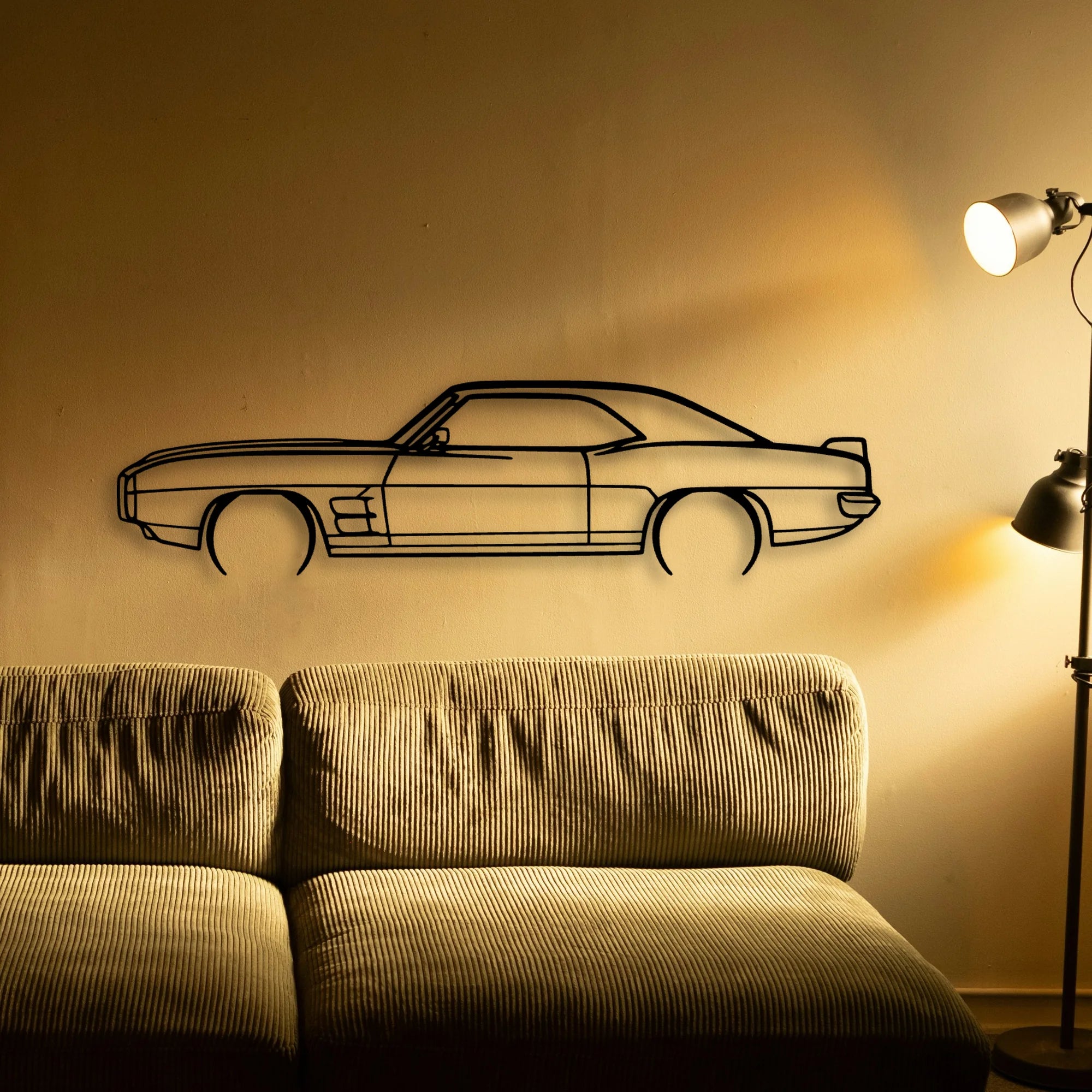 Trans Am 1969 Classic Silhouette Metal Wall Art - Automotive Garage Decor