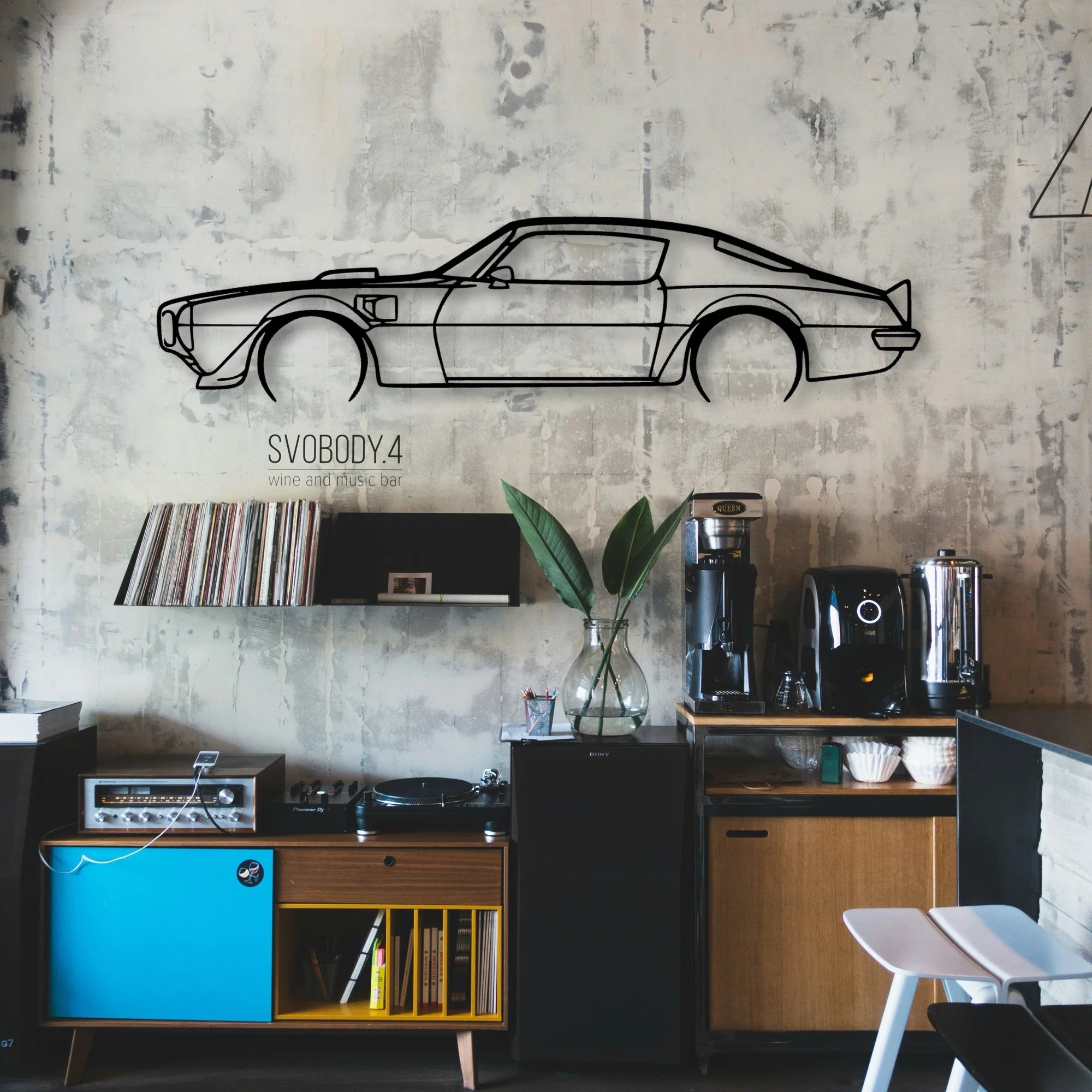 Trans Am 1970 Classic Silhouette Metal Wall Art - Automotive Garage Decor