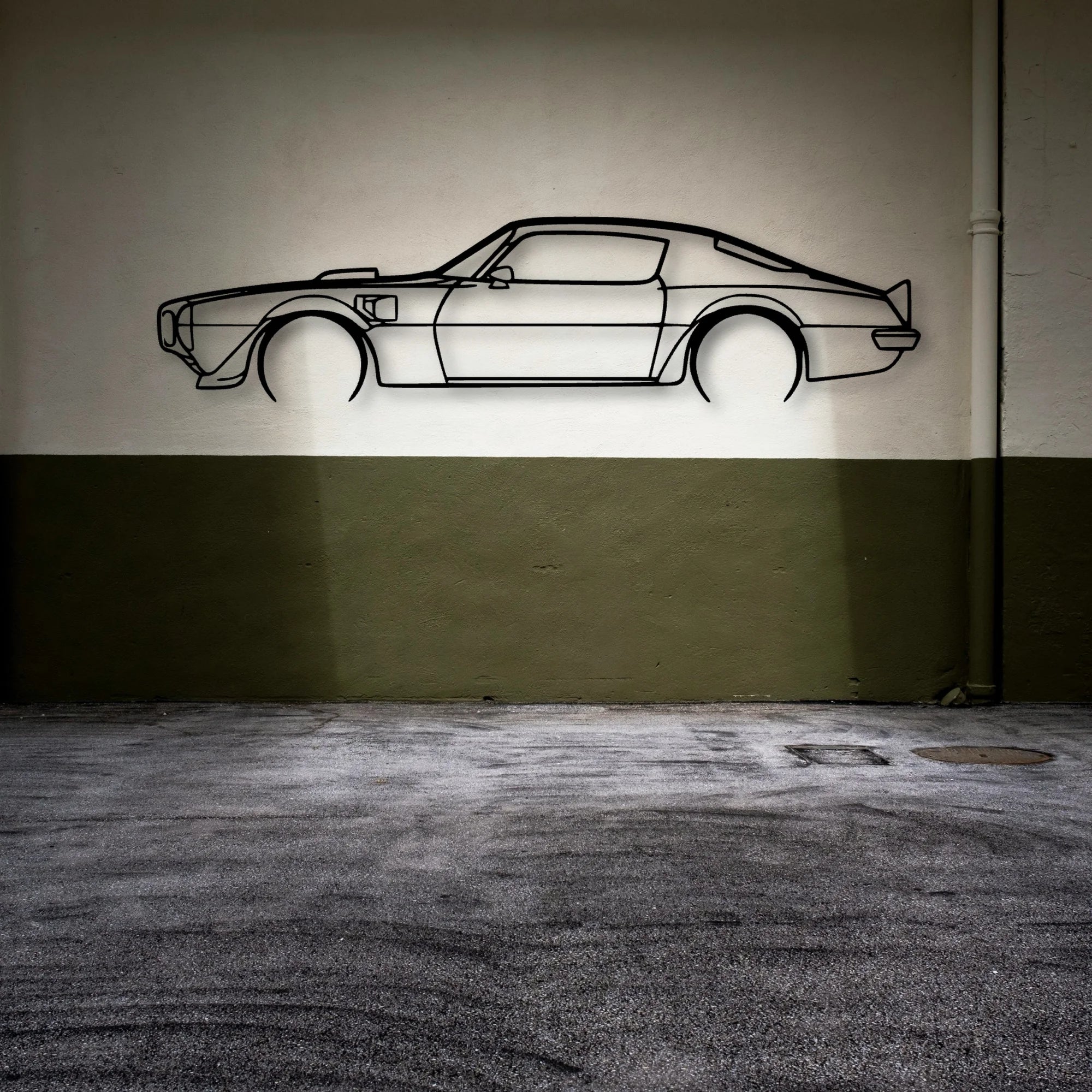 Trans Am 1970 Classic Silhouette Metal Wall Art - Automotive Garage Decor