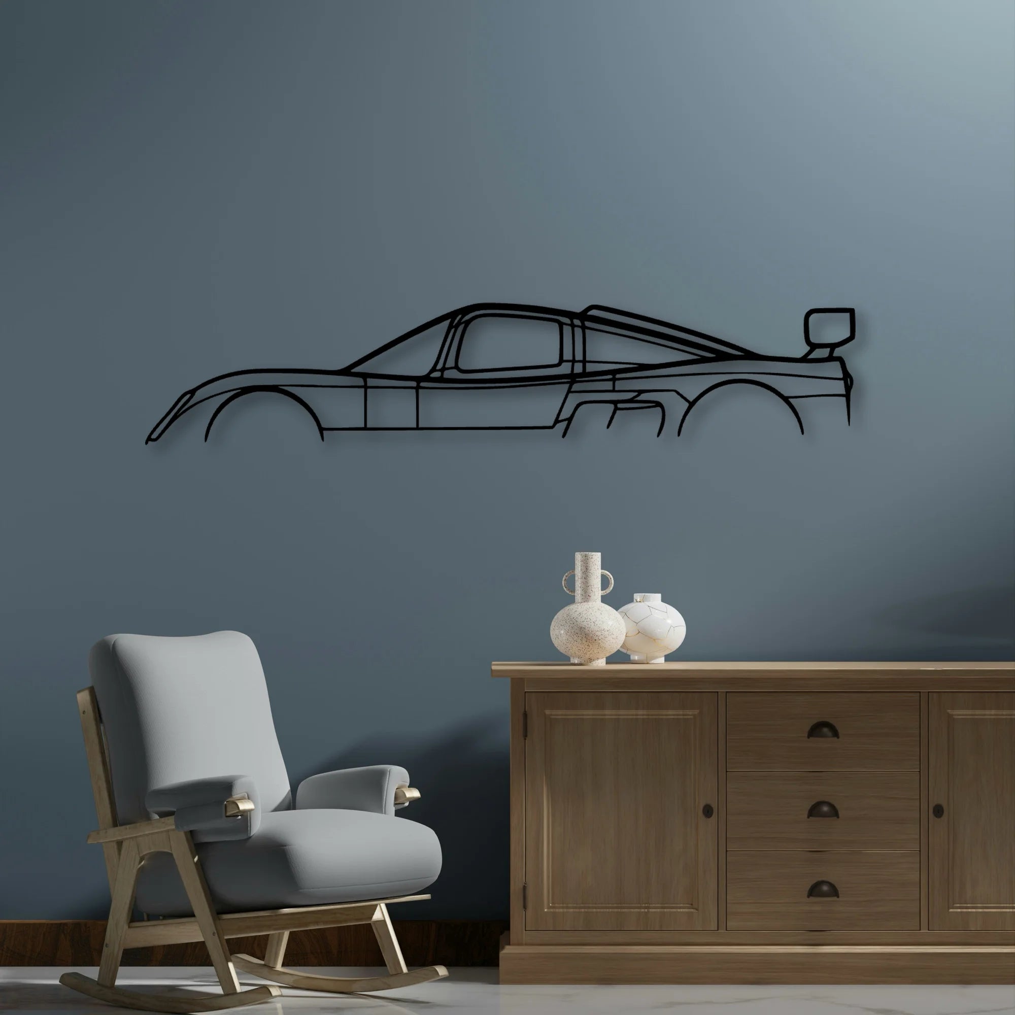 Ultima GTR 2004 Classic Silhouette Metal Wall Art - Automotive Garage Decor