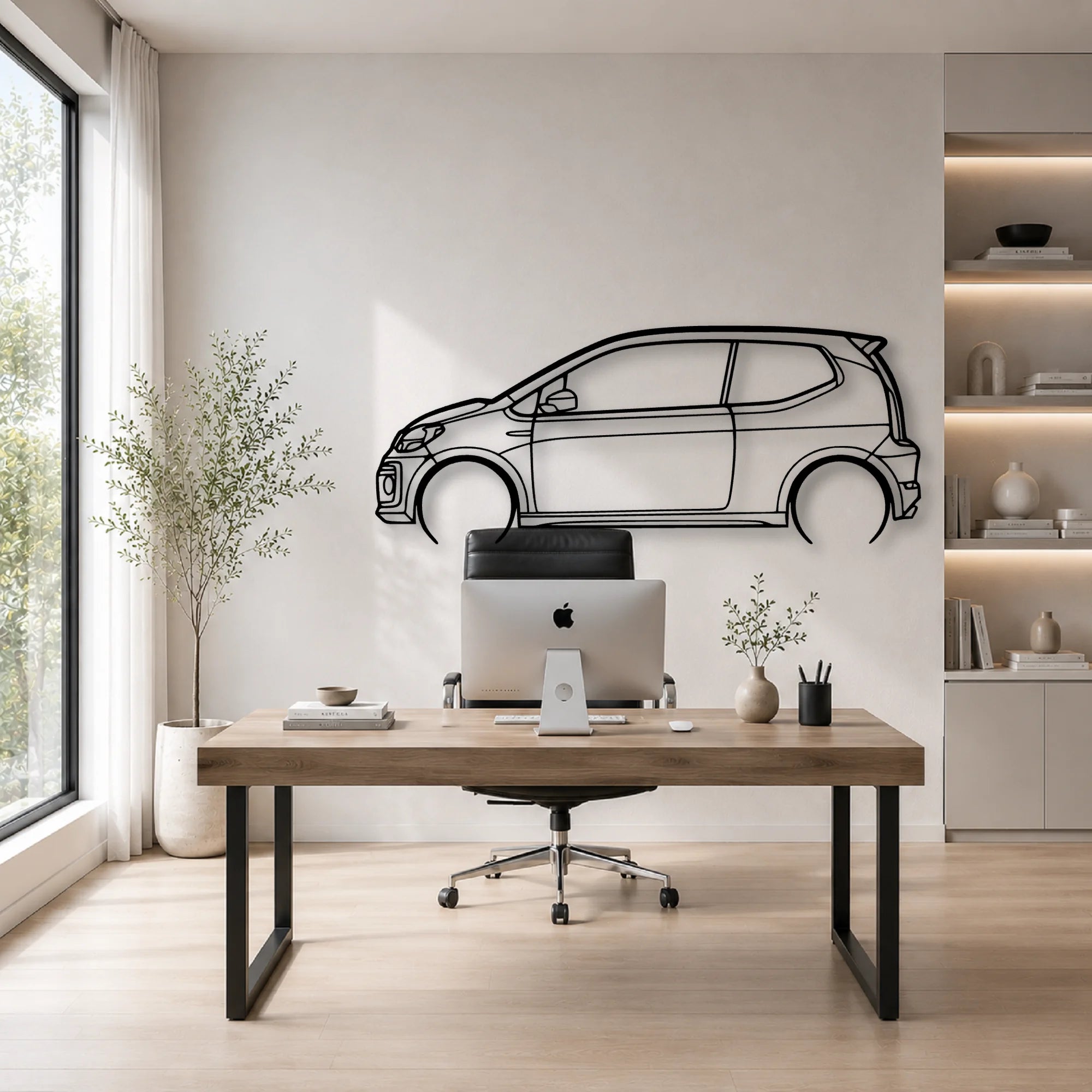 Up GTI 2019 Classic Silhouette Metal Wall Art - Automotive Garage Decor