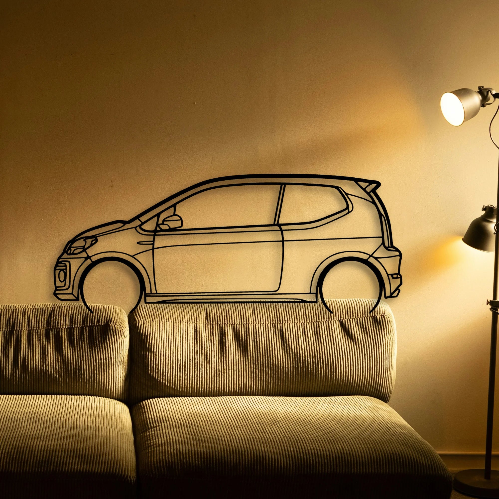 Up GTI 2019 Classic Silhouette Metal Wall Art - Automotive Garage Decor