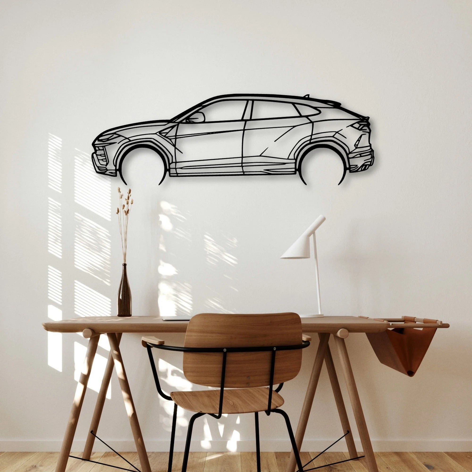 Urus 2 Classic Silhouette Metal Wall Art - Automotive Garage Decor