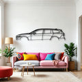 V60 2023 Classic Silhouette Metal Wall Art - Automotive Garage Decor
