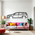 V60 Polestar Classic Silhouette Metal Wall Art - Automotive Garage Decor