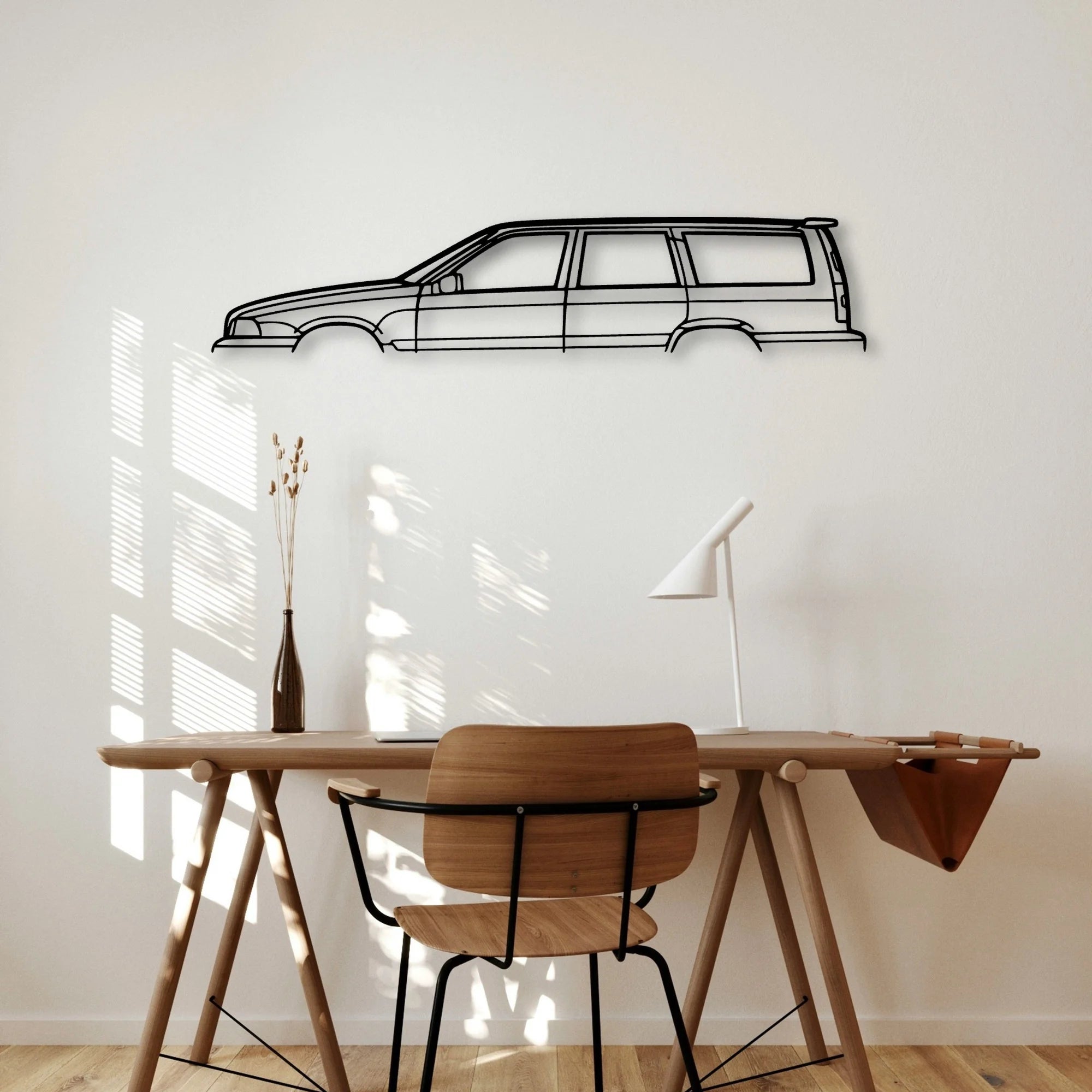 V70 1999 Classic Silhouette Metal Wall Art - Automotive Garage Decor