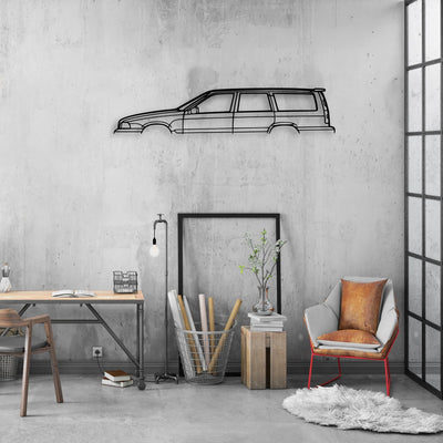 V70 1999 Classic Silhouette Metal Wall Art - Automotive Garage Decor