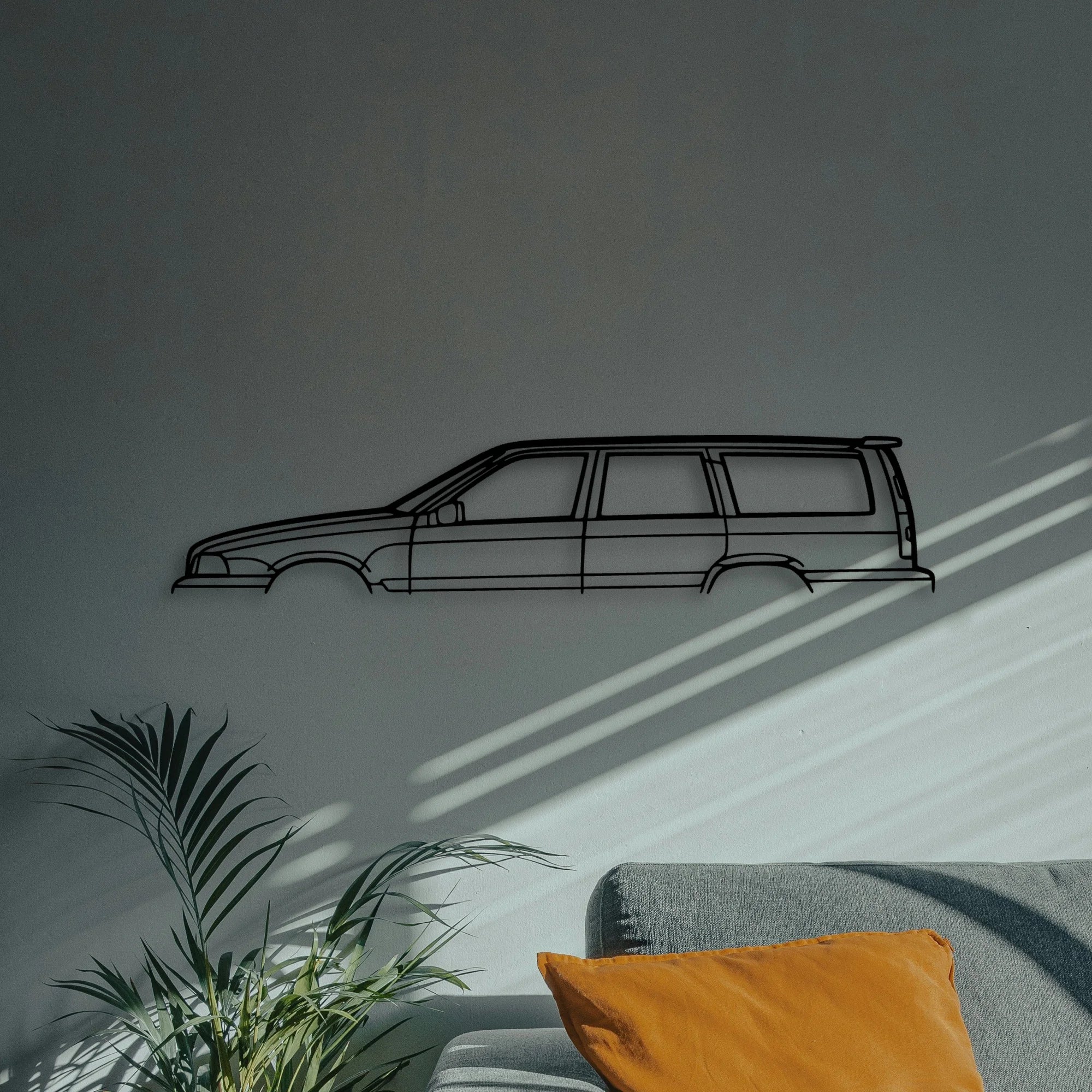 V70 1999 Classic Silhouette Metal Wall Art - Automotive Garage Decor