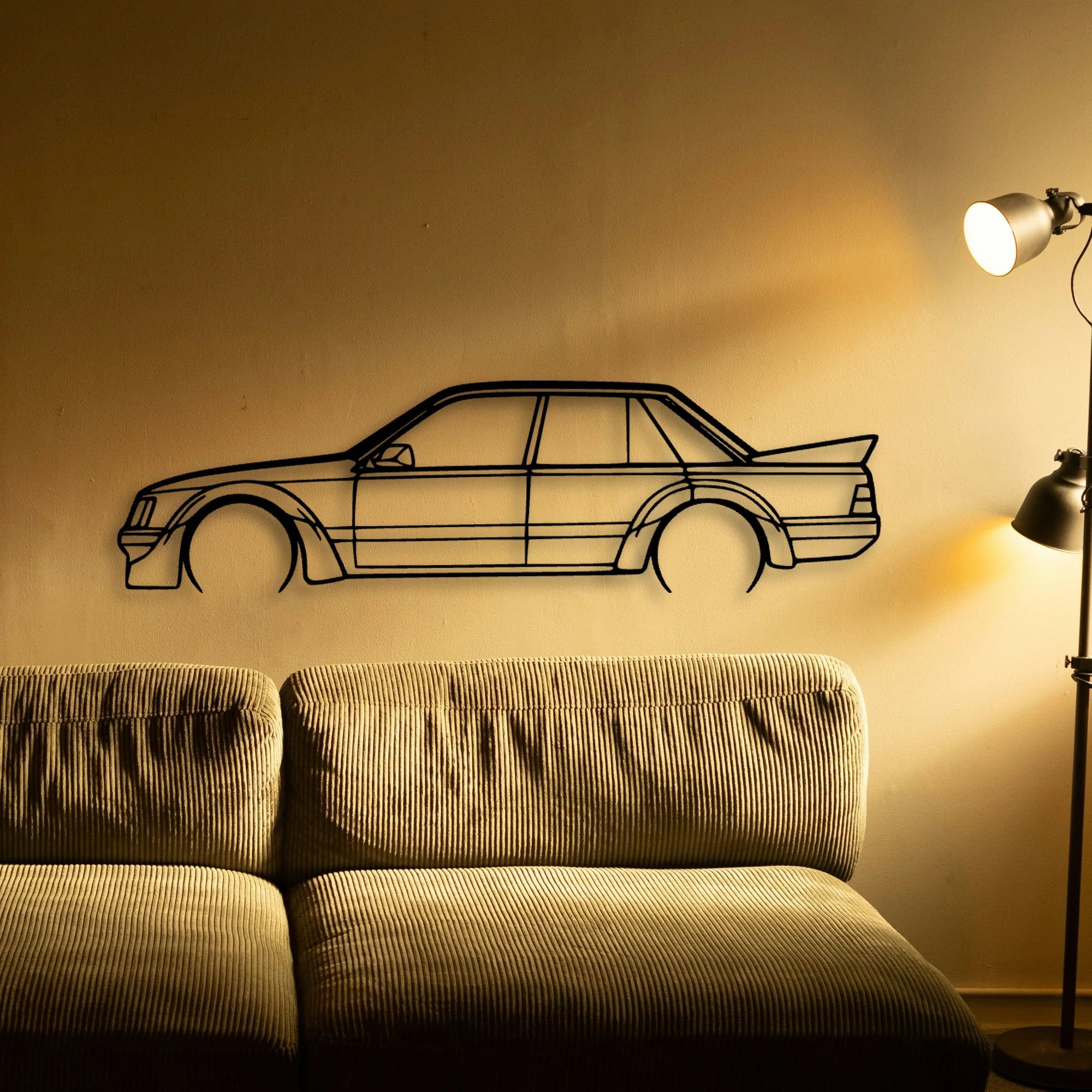 VK Big Banger Classic Silhouette Metal Wall Art - Automotive Garage Decor