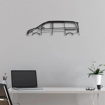 V Class 2017 Classic Silhouette Metal Wall Art - Automotive Garage Decor