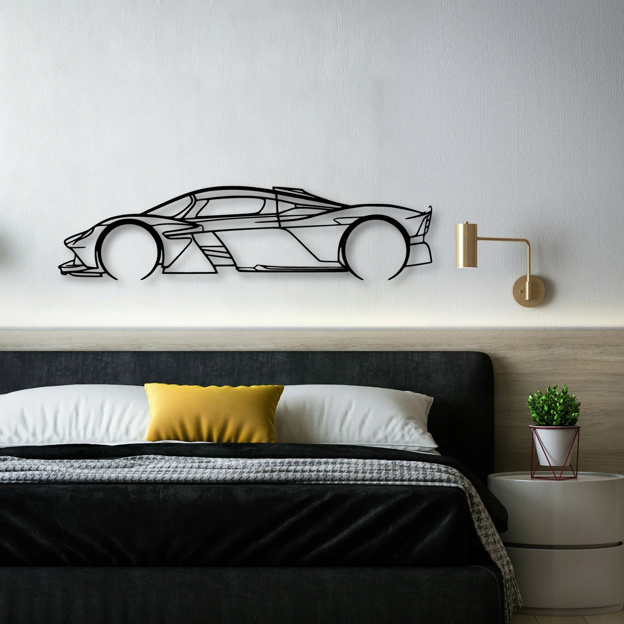 Valkyrie 2022 Classic Silhouette Metal Wall Art - Automotive Garage Decor