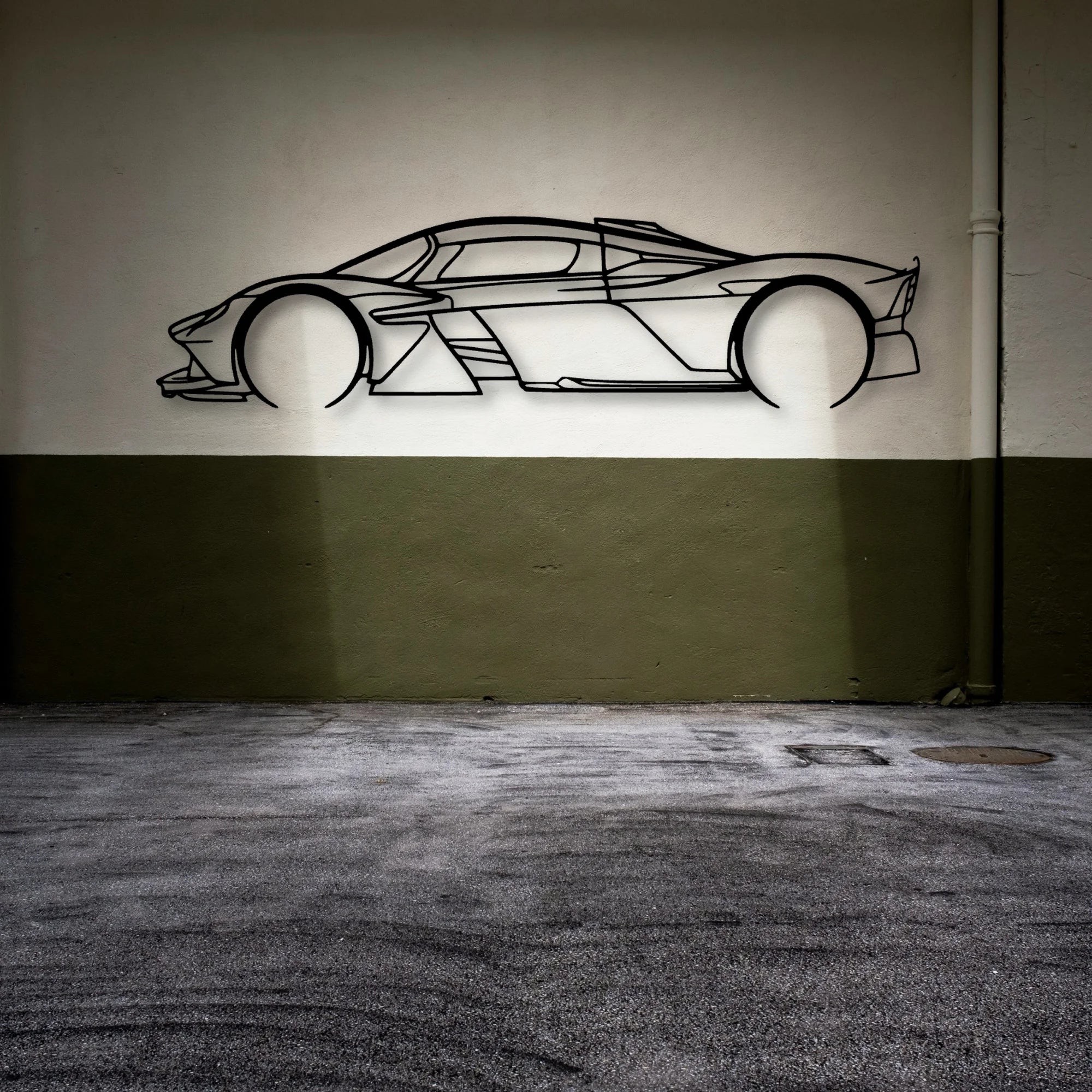 Valkyrie 2022 Classic Silhouette Metal Wall Art - Automotive Garage Decor